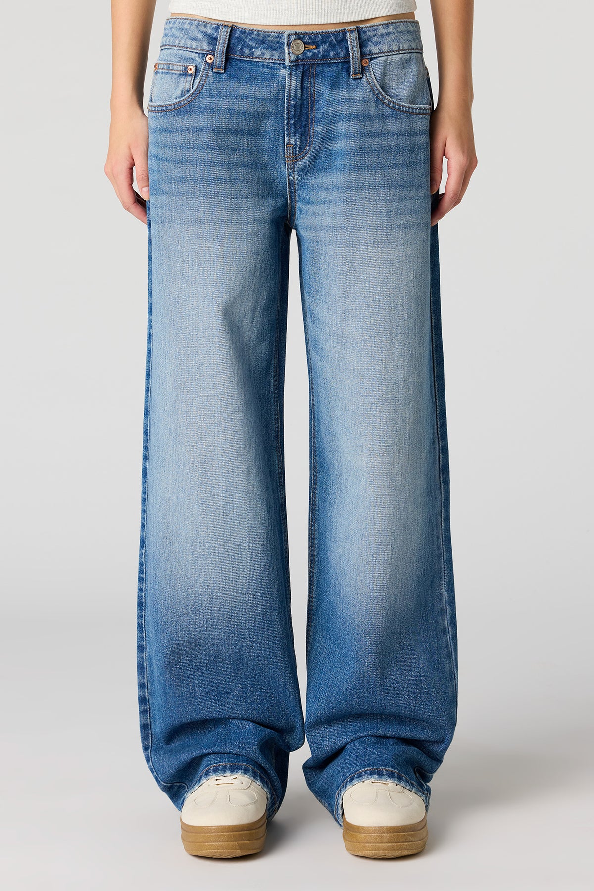 Alt View 2. Brooklyn Low Rise Baggy Dark Jean - Denim Blue
