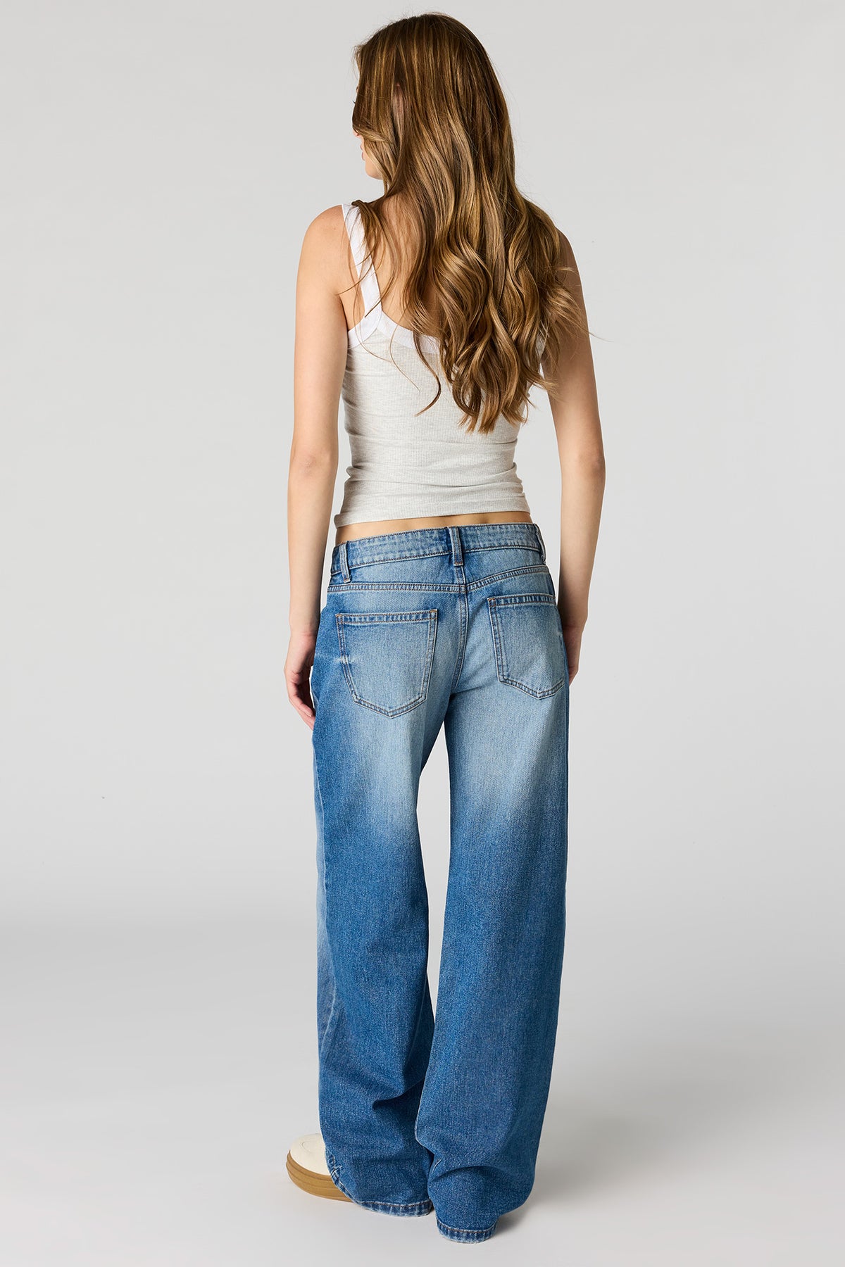 Alt View 3. Brooklyn Low Rise Baggy Dark Jean - Denim Blue