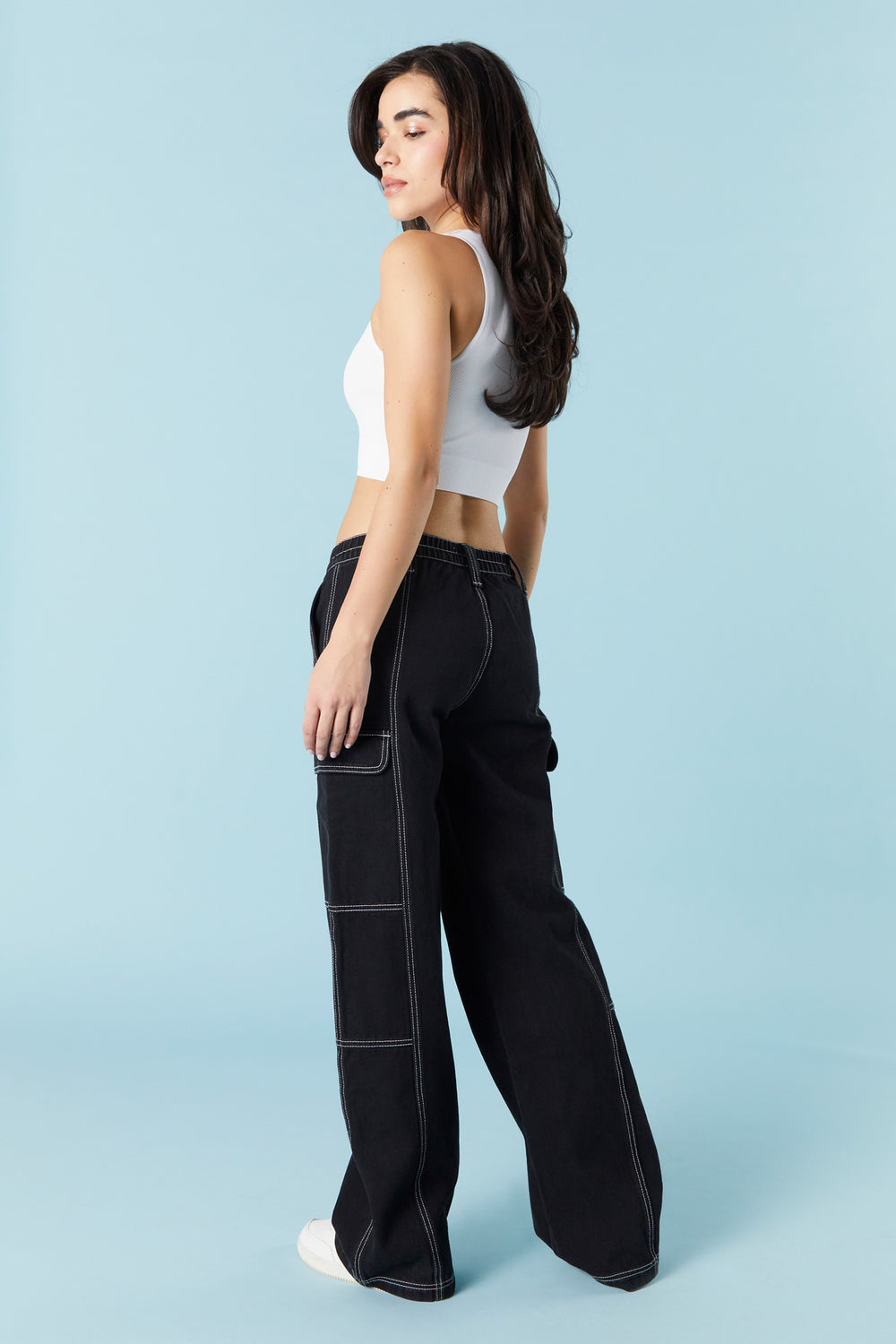 Elastic Waist Cargo Jean Elastic Waist Cargo Jean 4