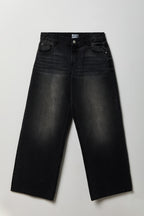 London Low Rise Super Baggy Black Jean