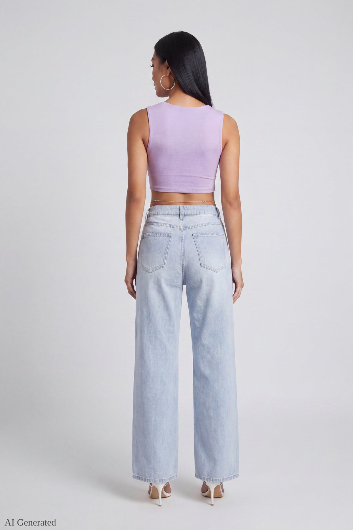 Alt View 2. London Low Rise Super Baggy Light Jean - Light Denim Blue