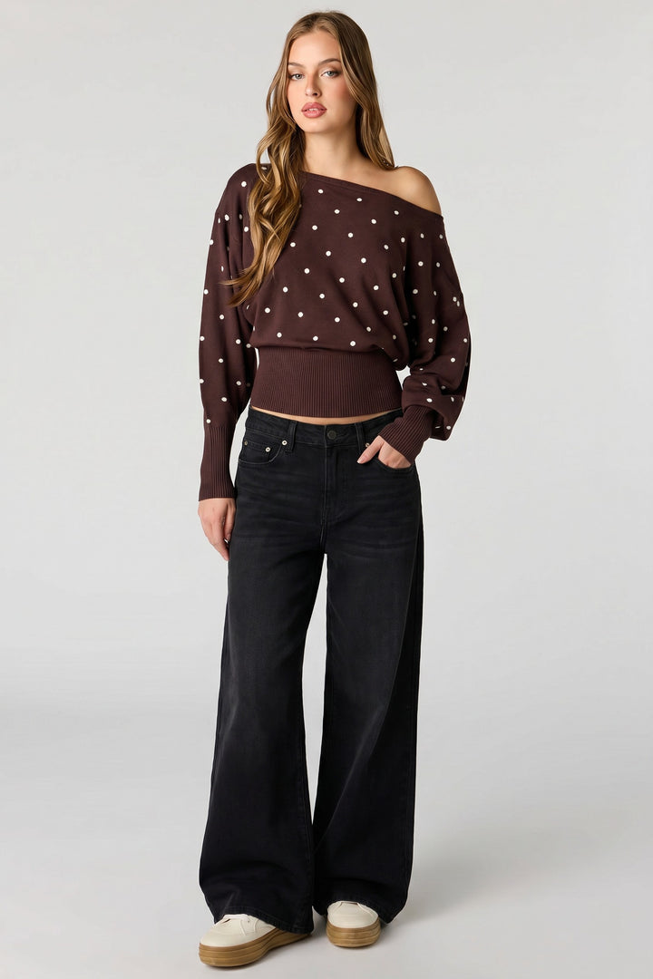 Soho Stretch Mid Rise Super Baggy Black Jean