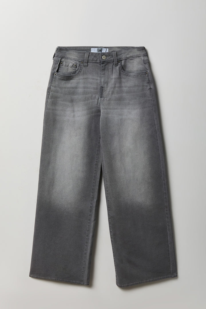 Soho Stretch Mid Rise Super Baggy Grey Jean