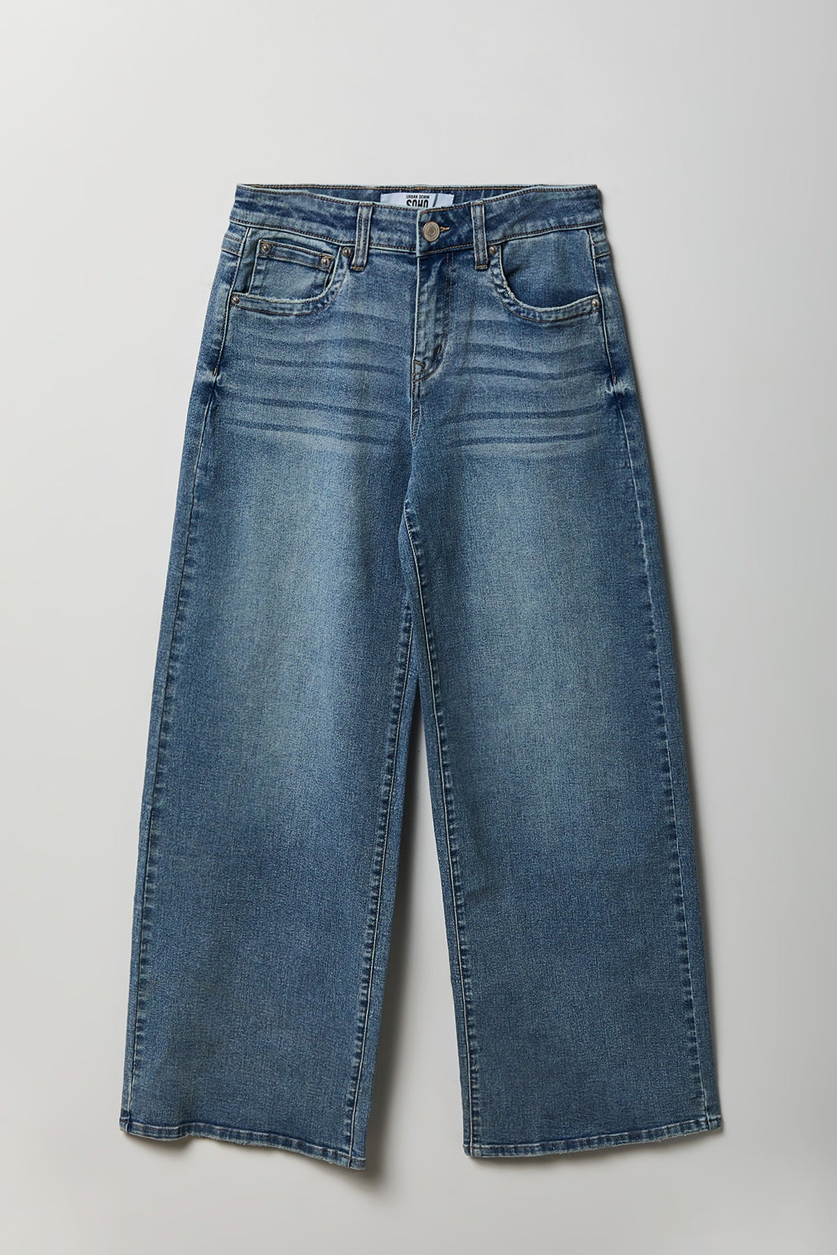 Alt View 4. Stretch Mid Rise Super Baggy Medium Jean - Medium Blue