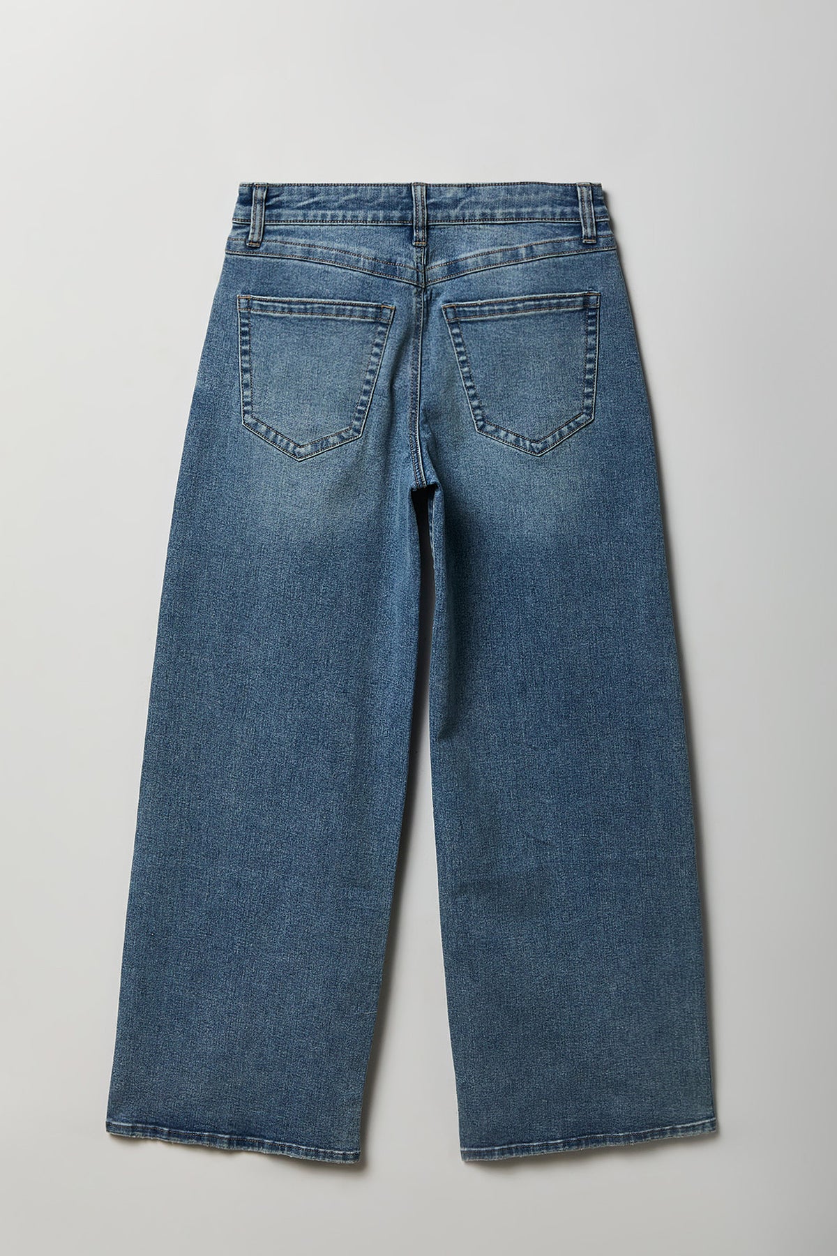 Alt View 5. Stretch Mid Rise Super Baggy Medium Jean - Medium Blue