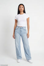 Soho Stretch Mid Rise Super Baggy Light Jean