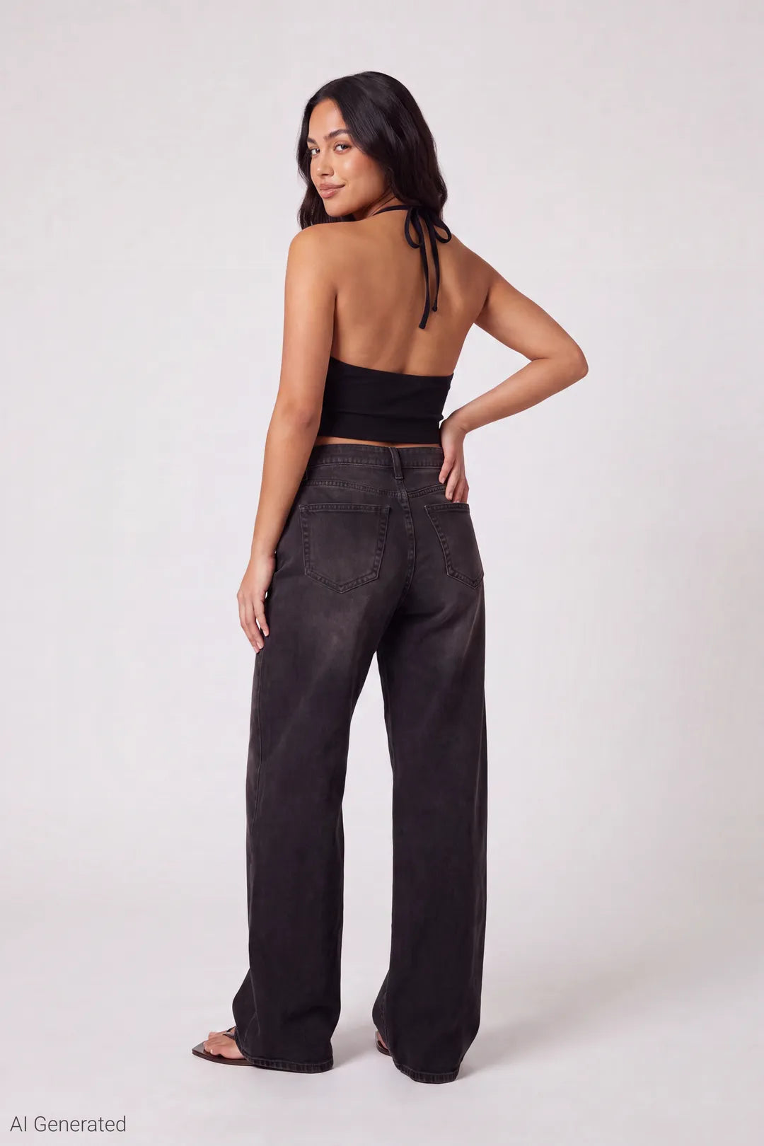 Alt View 2. Soho Baggy Jean - Sofia - Shot 2 Full Back - Web - Dark Brown