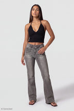 Grey Flare Jean - Valentina - Shot1 Front - 1333x2000