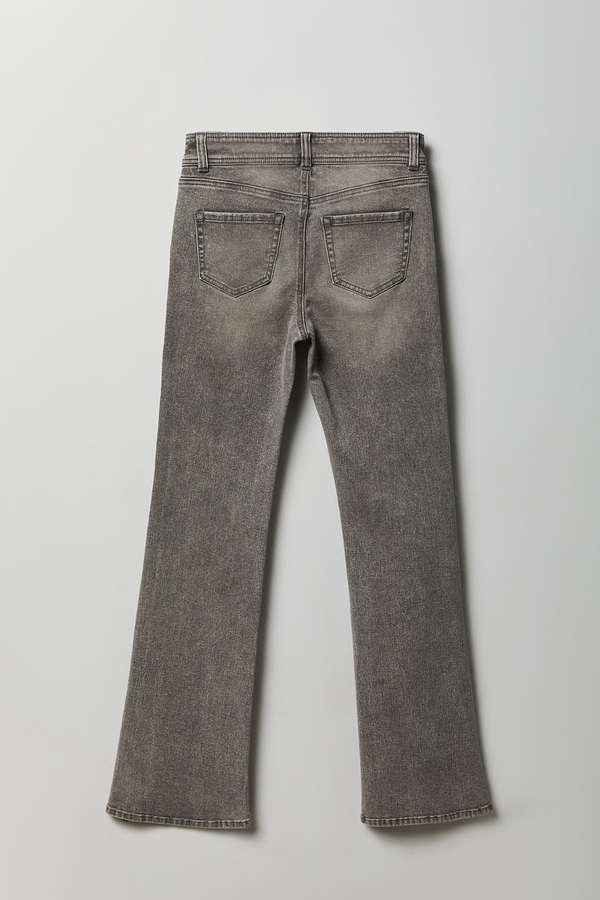 Alt View 5. Stretch High Rise Flare Grey Jean - Charcoal