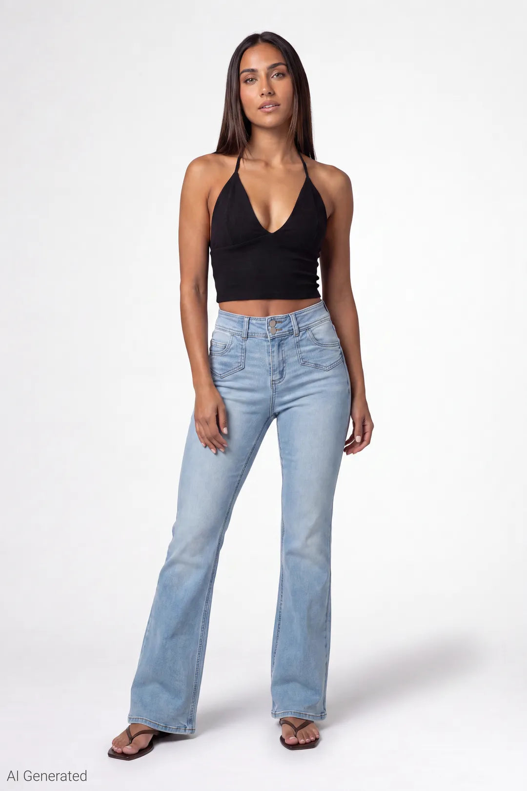 CR_Flare_Light_Jean_Shot1_Front_Final - Light Denim Blue