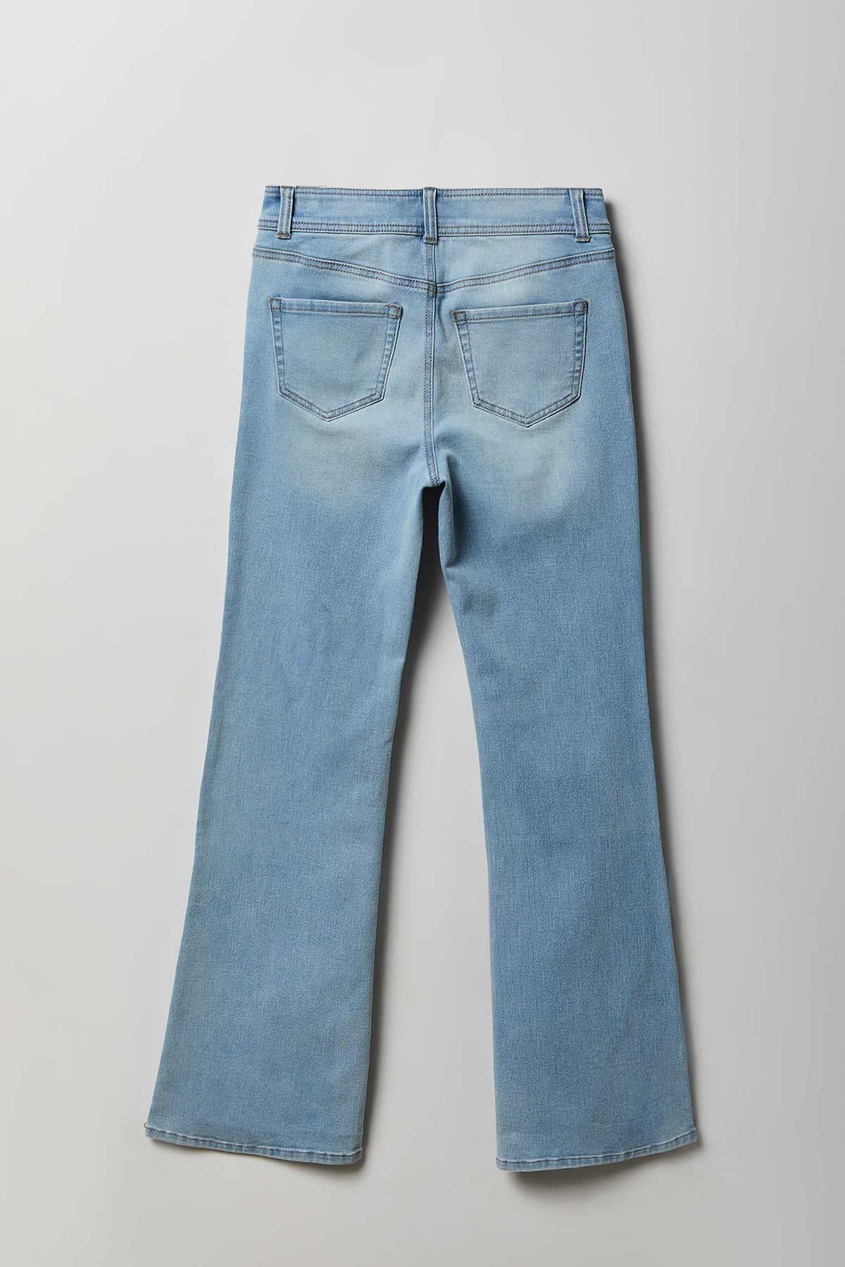 Alt View 5. Stretch High Rise Flare Light Jean - Light Denim Blue