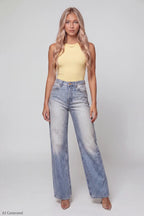Light Wash Wide Leg Jeans Front Final