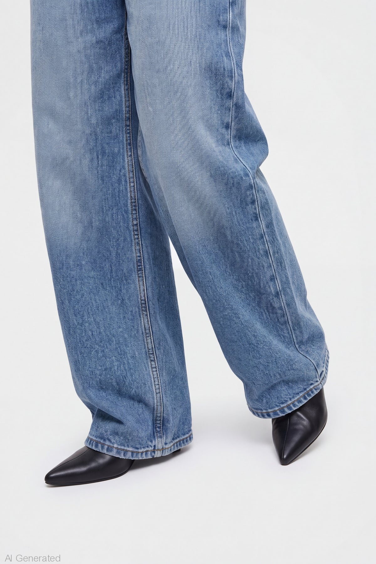 Alt View 4. Brooklyn Low Rise Baggy Vintage Medium Jean - Pacific Blue