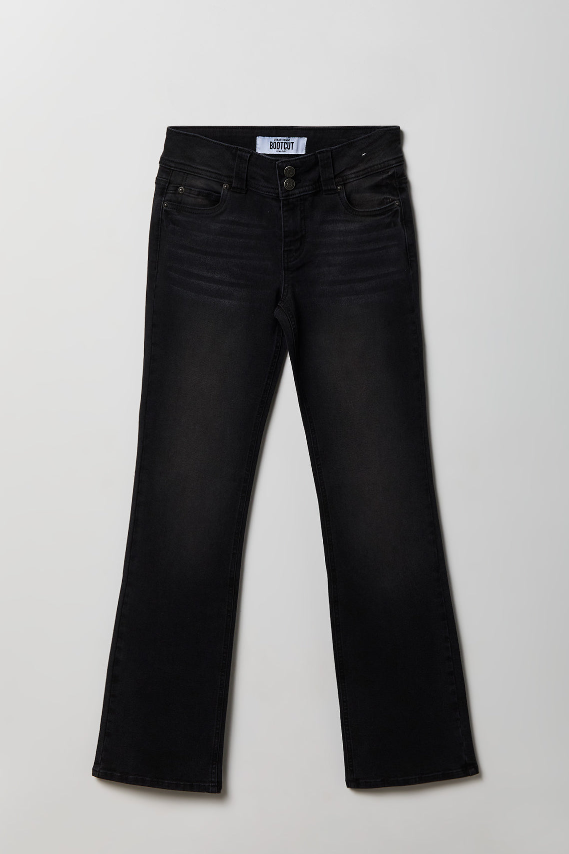 Stretch Low Rise Bootcut Black Jean - Black
