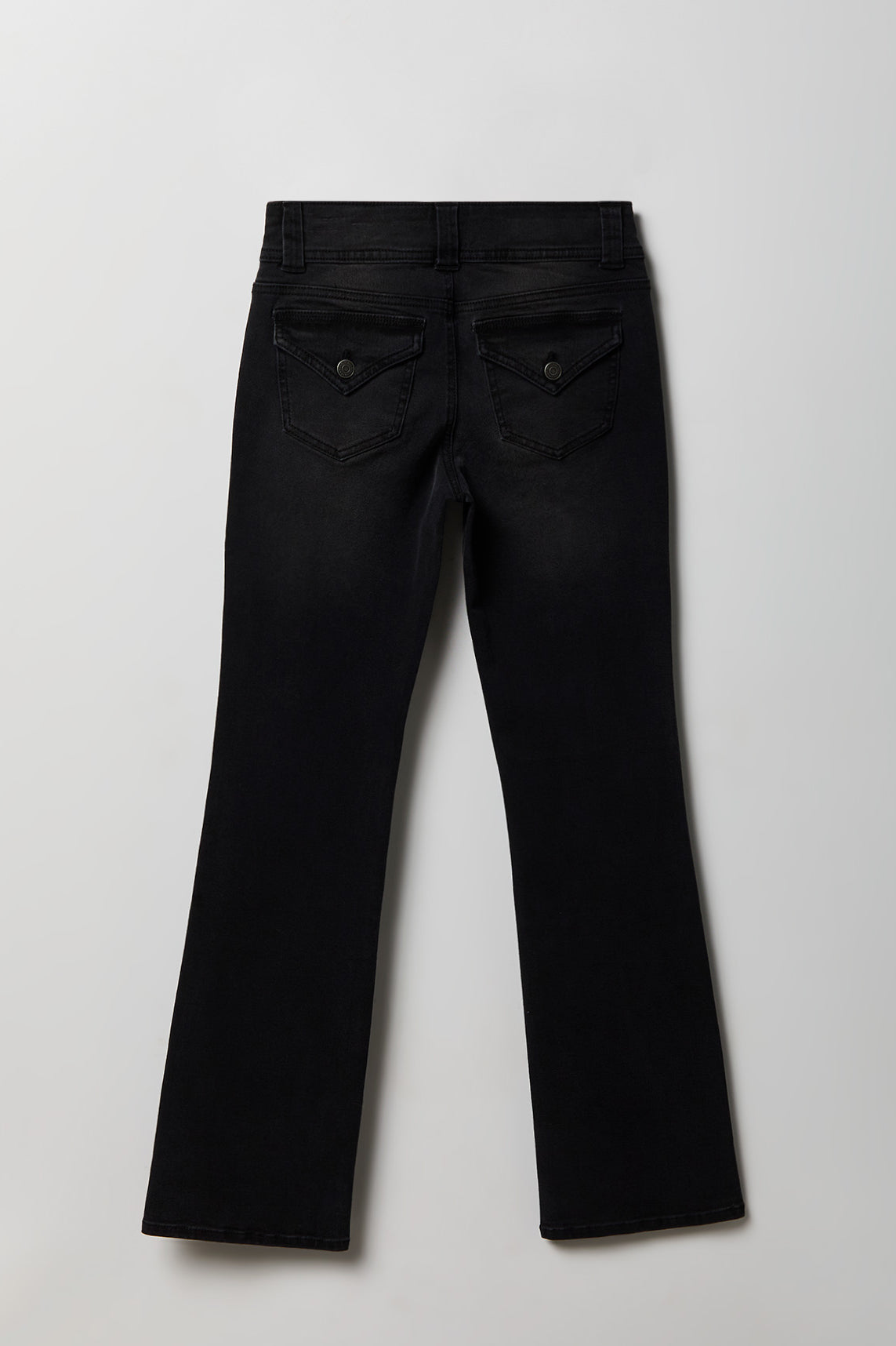 Alt View 2. Stretch Low Rise Bootcut Black Jean - Black