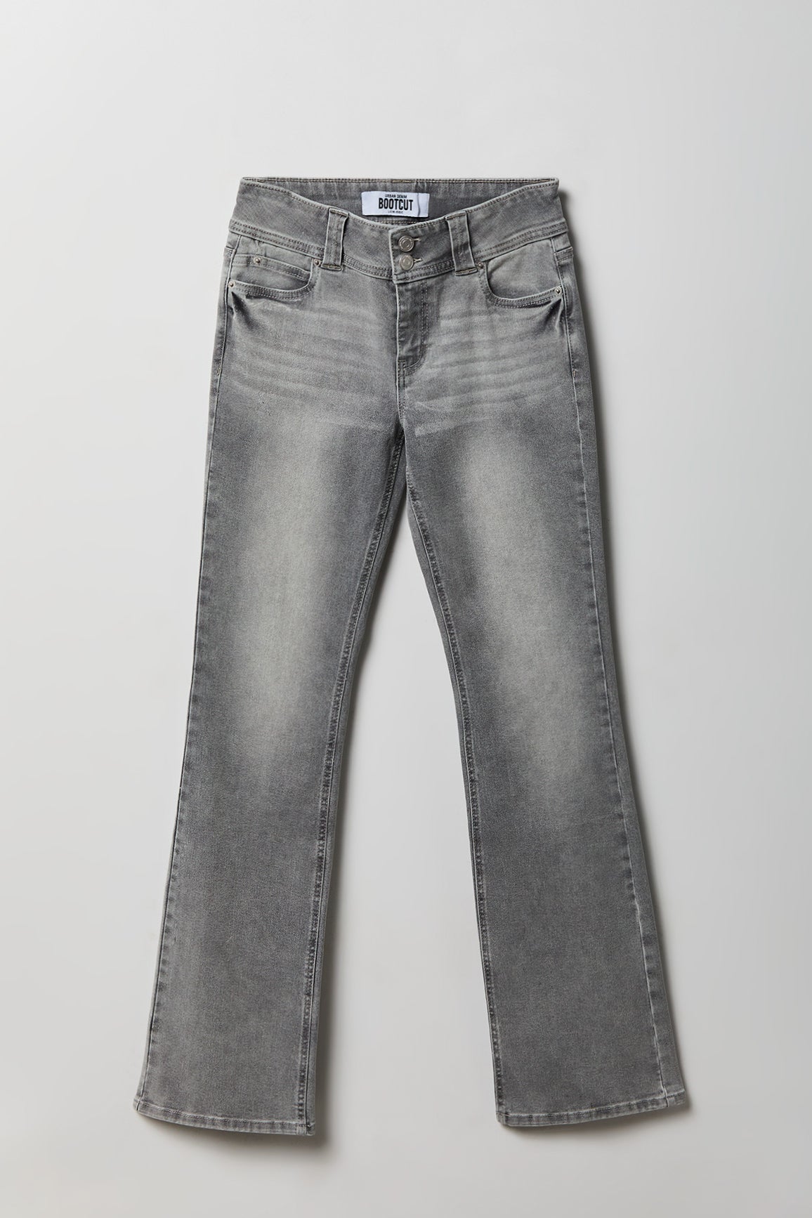 Stretch Low Rise Bootcut Grey Jean - Charcoal