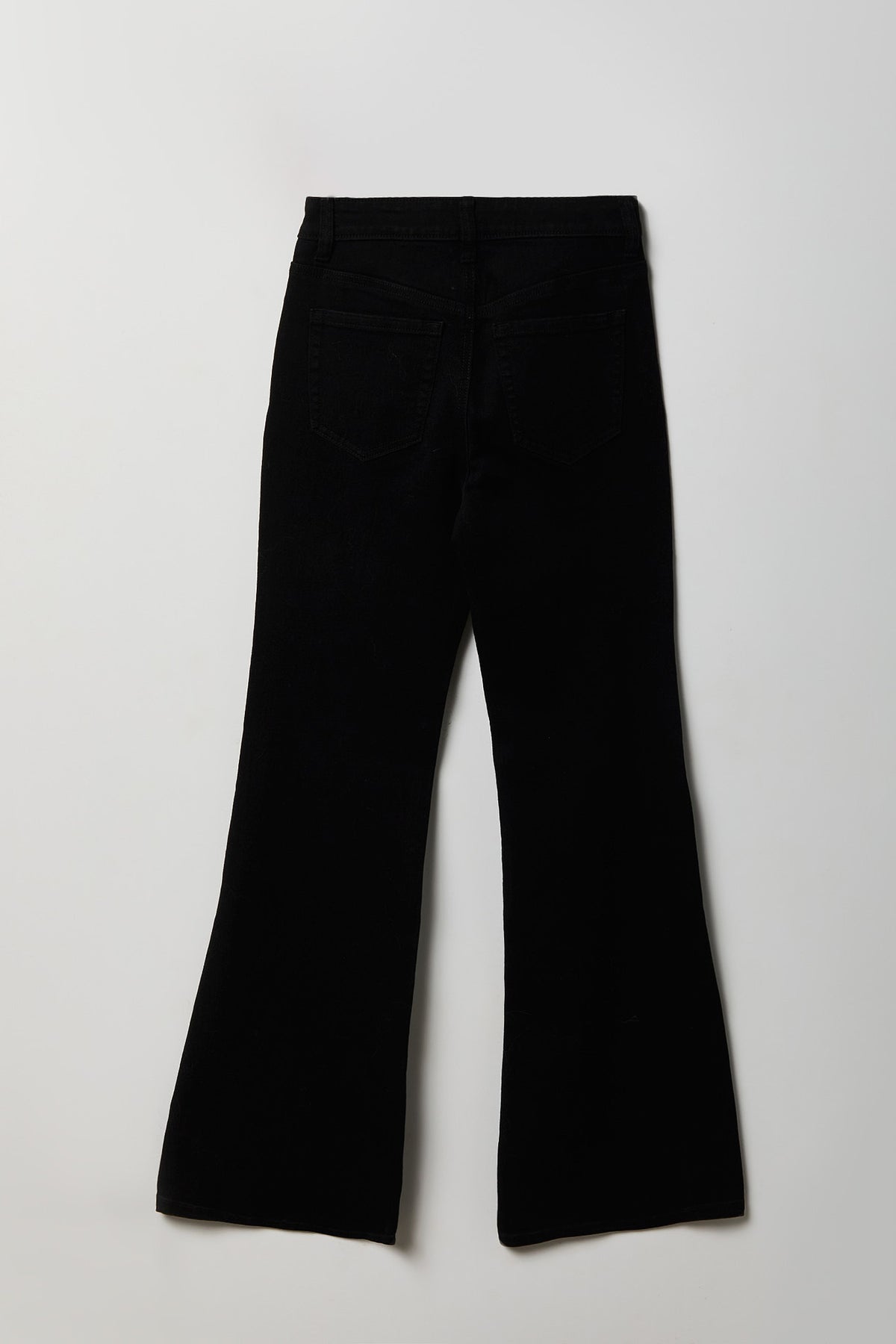 Alt View 2. Stretch High Rise Flare Black Jean - Black