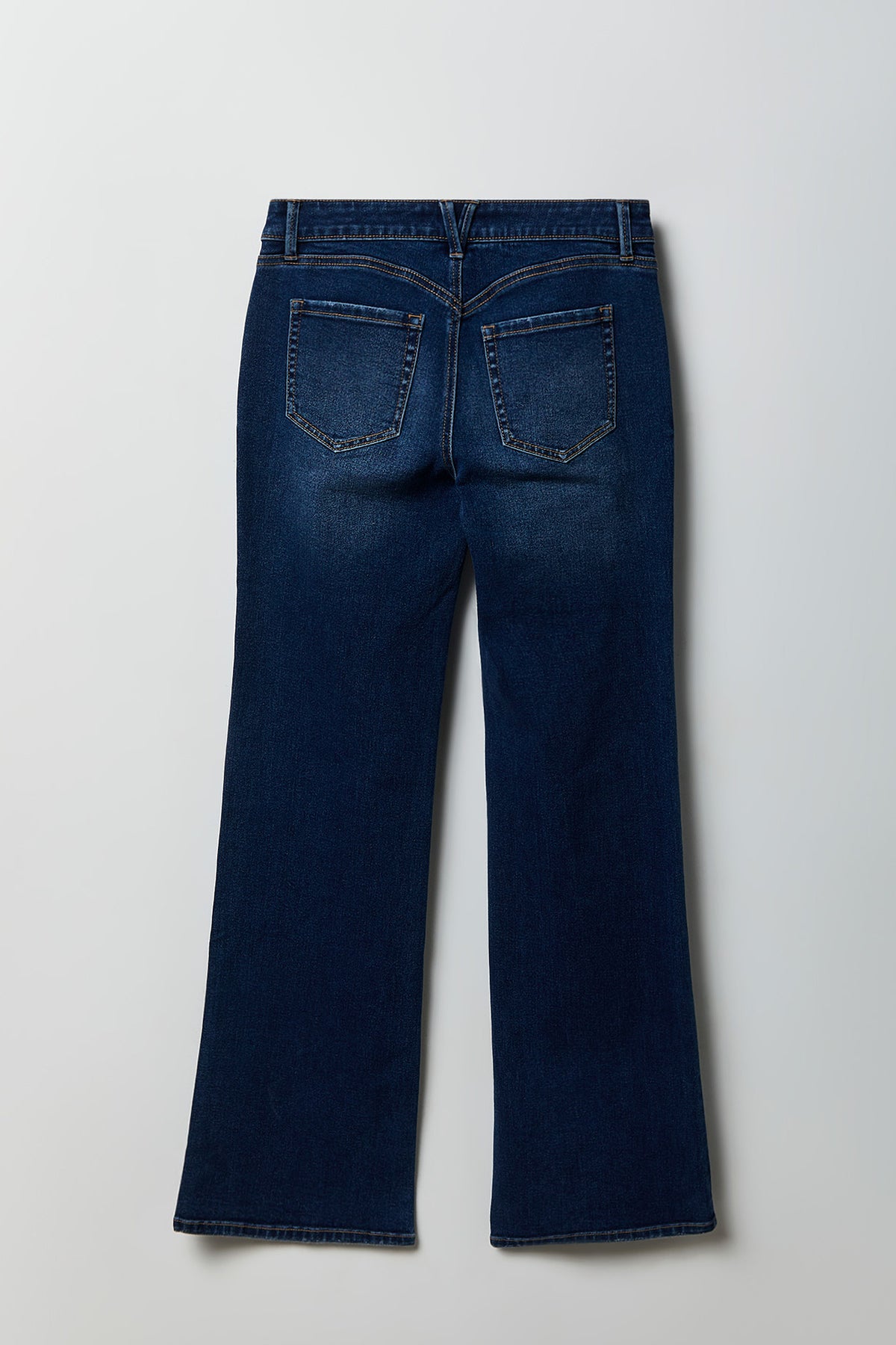 Alt View 5. Stretch Relaxed Flare Dark Jean - Denim Blue
