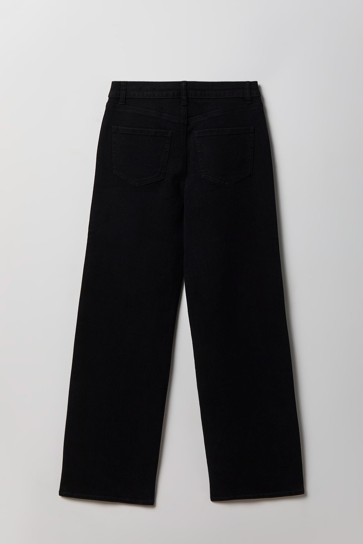 Alt View 2. Paris Stretch High Rise Wide Leg Black Jean - Black