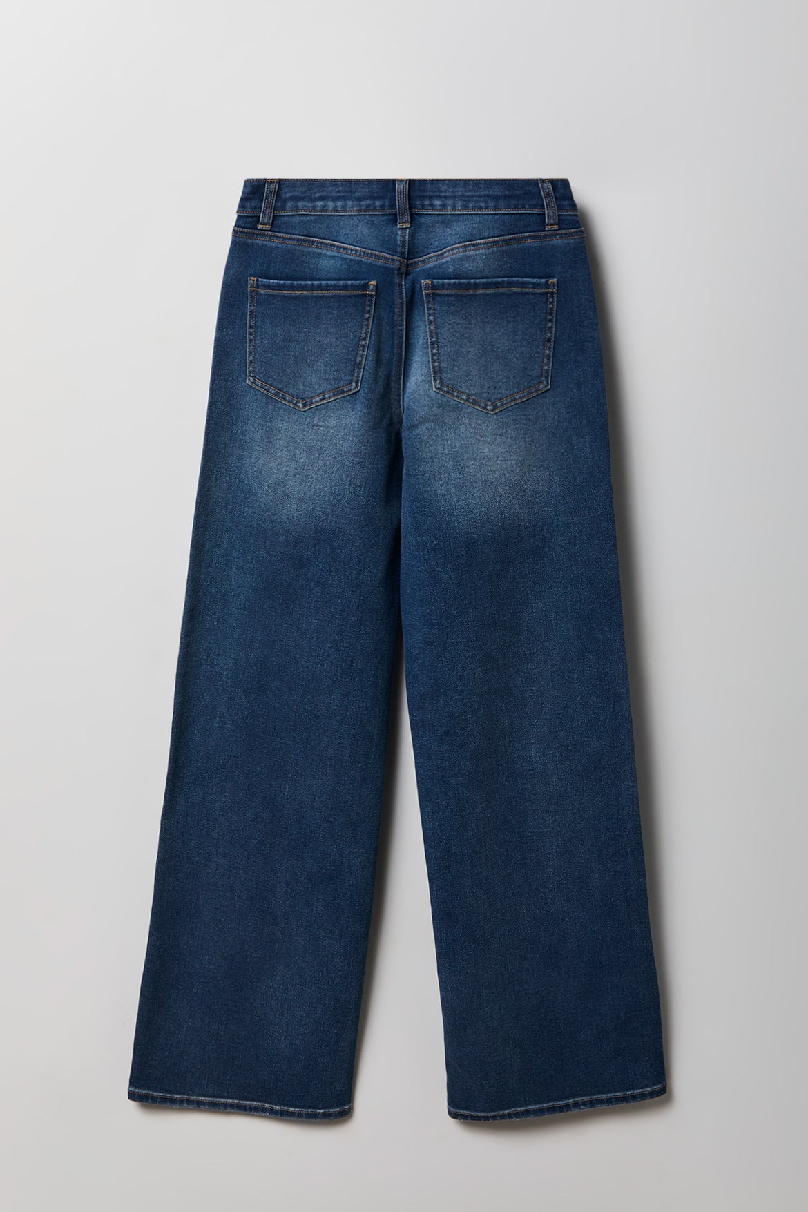 Alt View 2. Paris Stretch High Rise Wide Leg Vintage Dark Jean - Midnight Blue