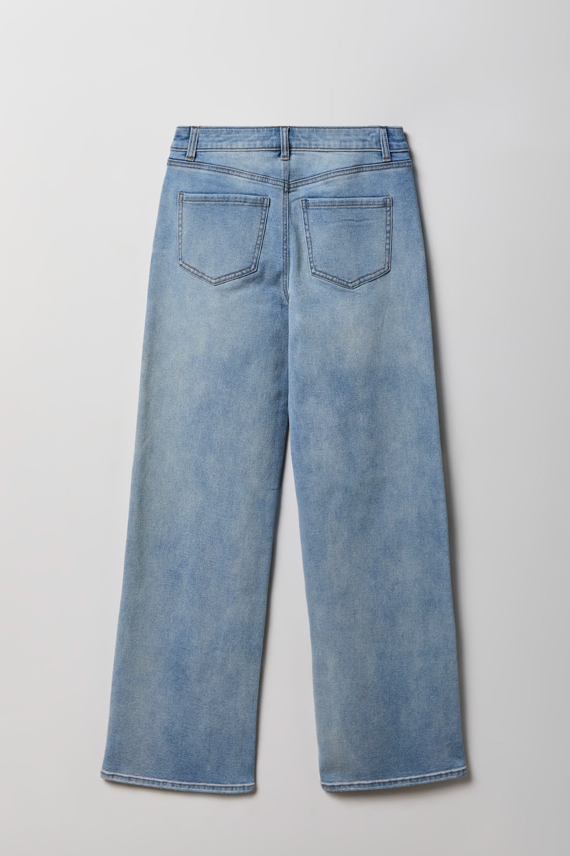 Alt View 5. Paris Stretch High Rise Wide Leg Light Jean - Light Denim Blue
