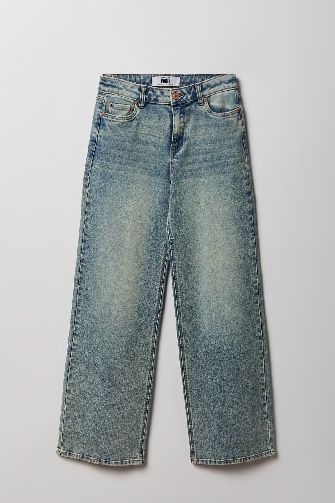 Alt View 5. Paris Stretch High Rise Wide Leg Vintage Medium Jean - Pacific Blue