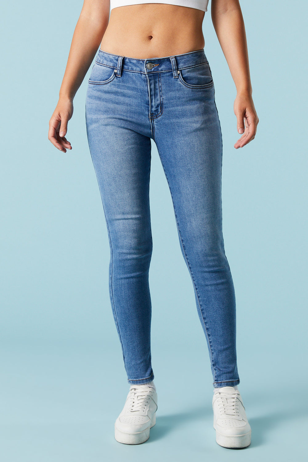 Miami Low Rise Medium Wash Skinny Jean Medium Blue 2