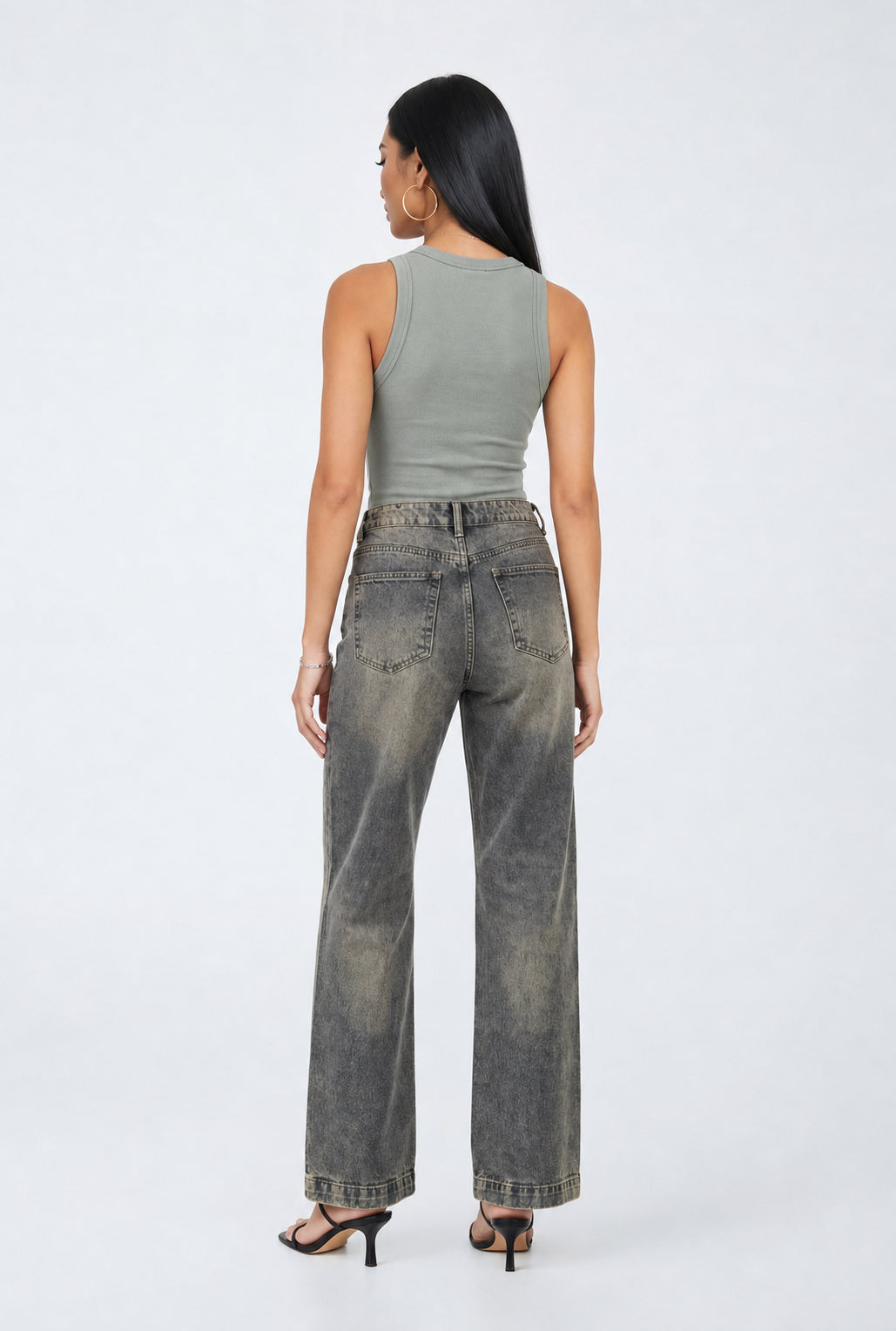 Alt View 2. Low Rise Bootcut Jean - Medium Denim Blue