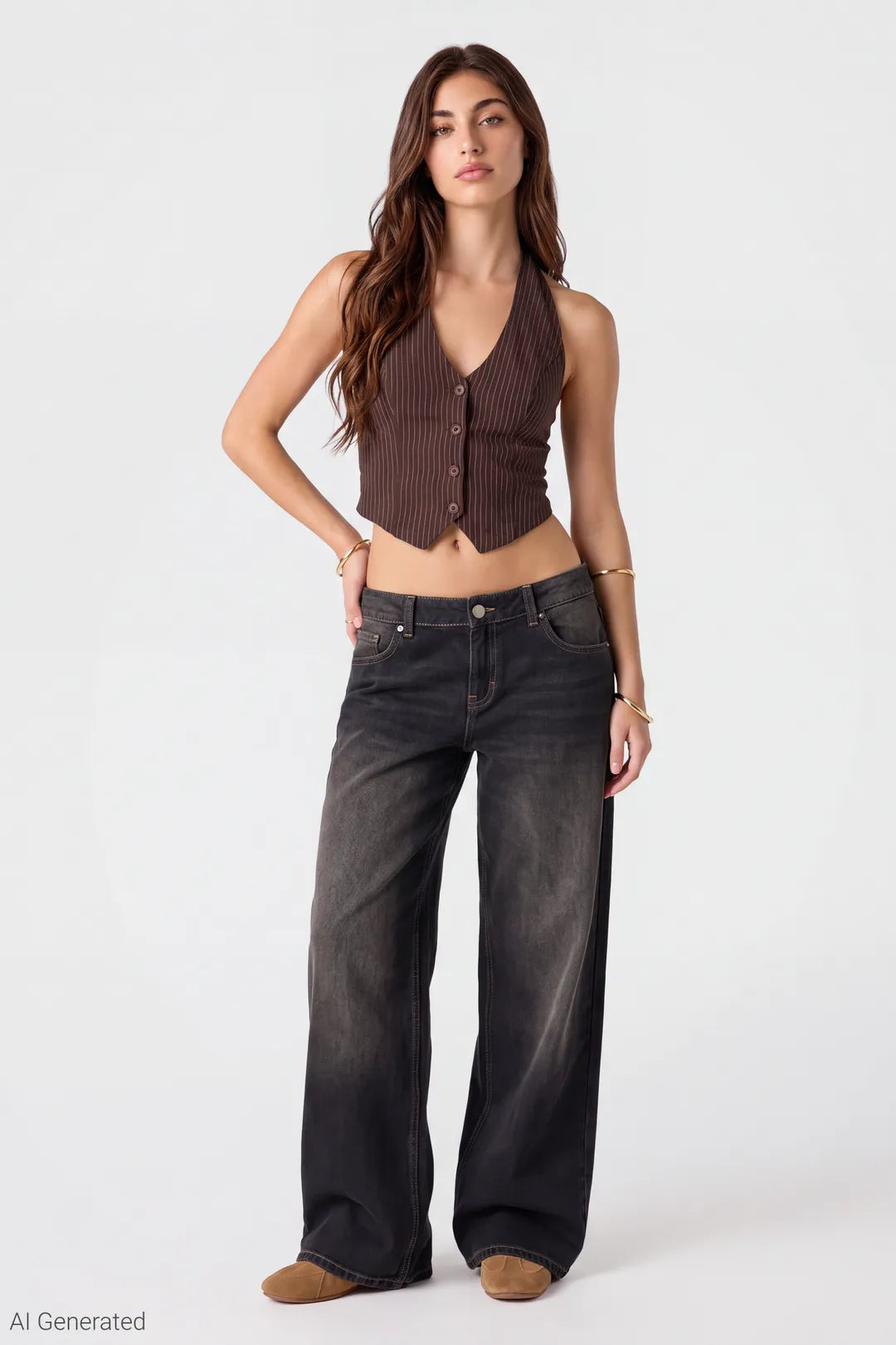 London Low Rise Super Baggy Washed Black Jean - Black