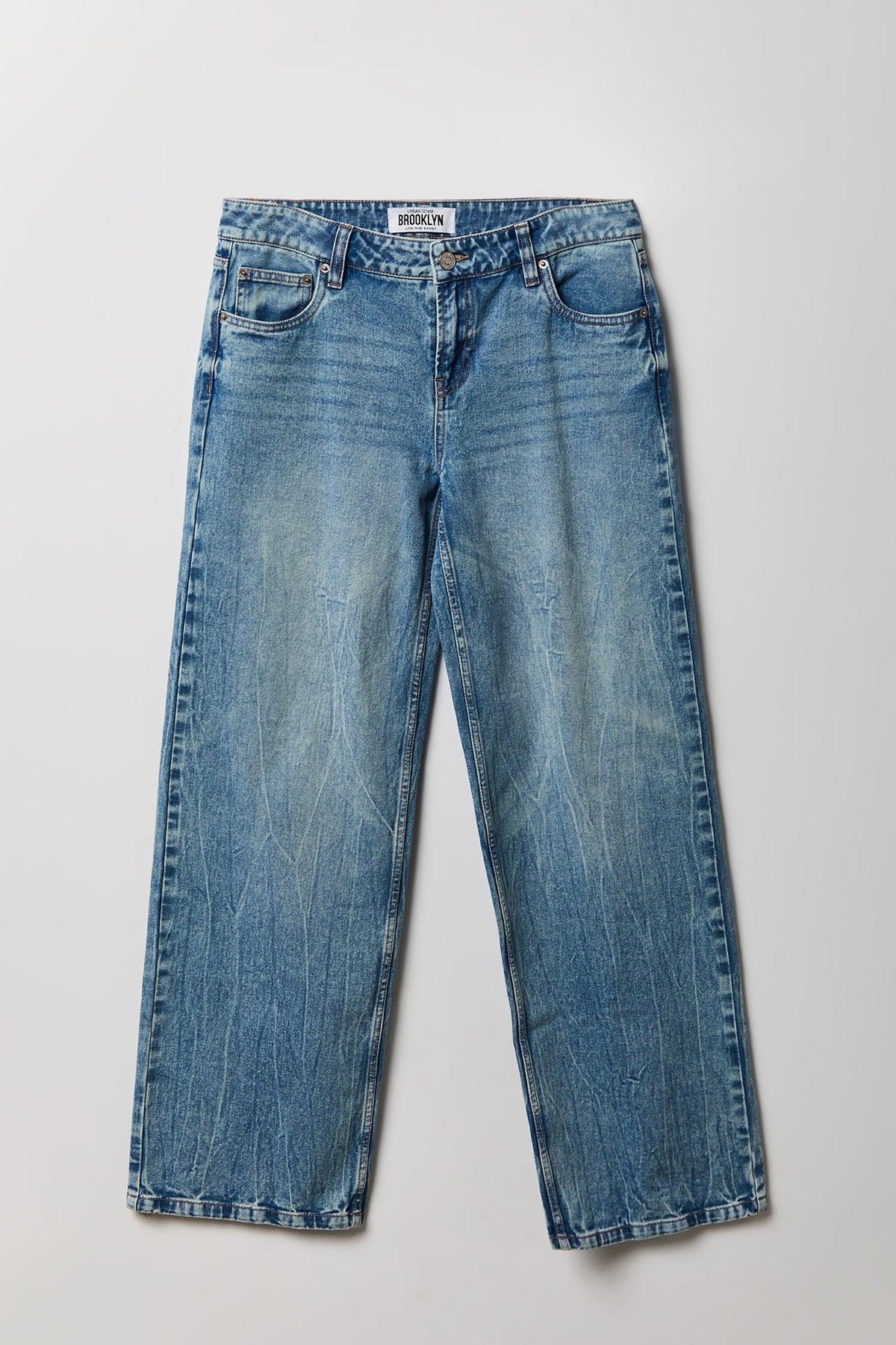 Brooklyn Low Rise Baggy Medium Jean - Medium Blue