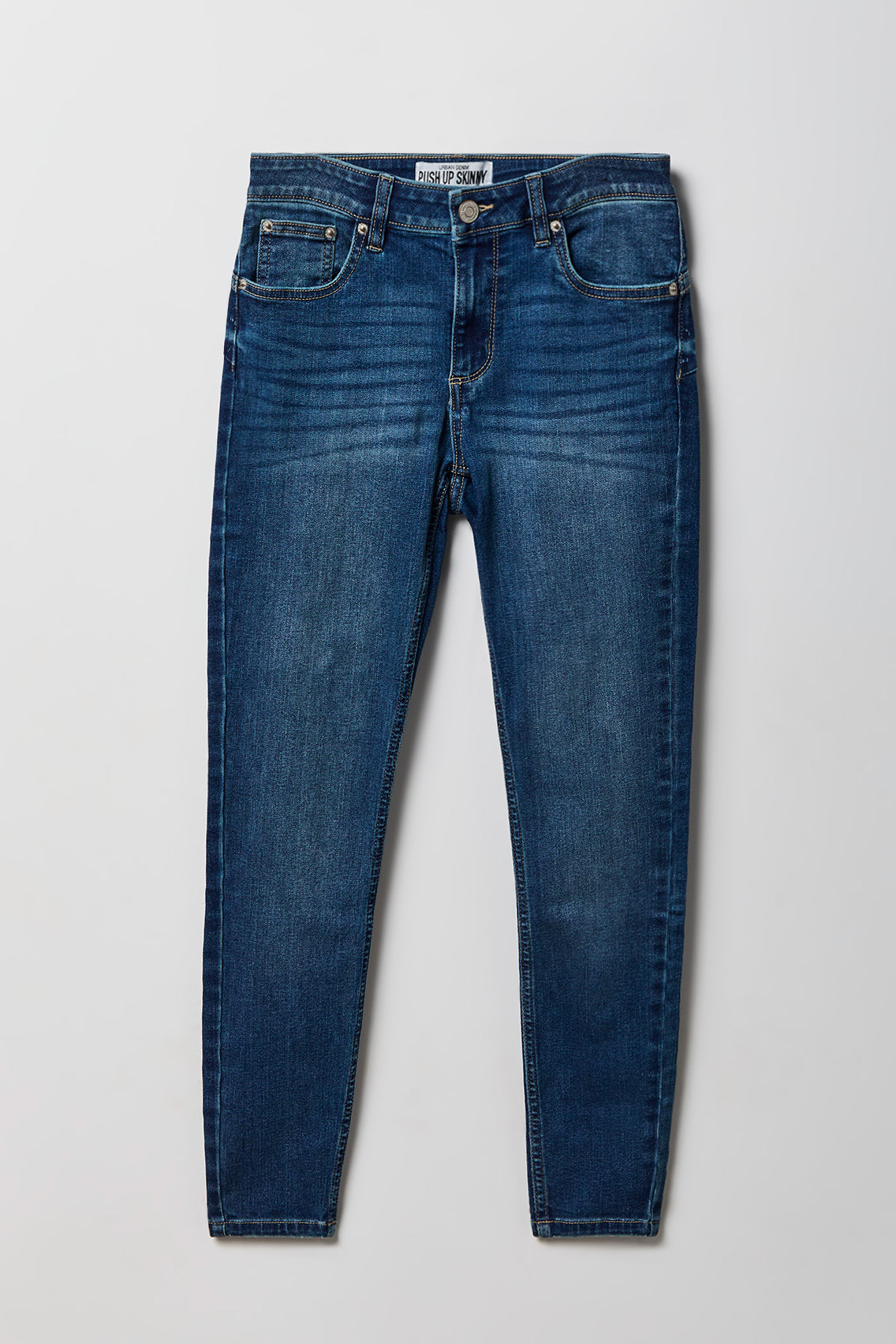 Stretch Push Up Skinny Vintage Medium Jean - Pacific Blue