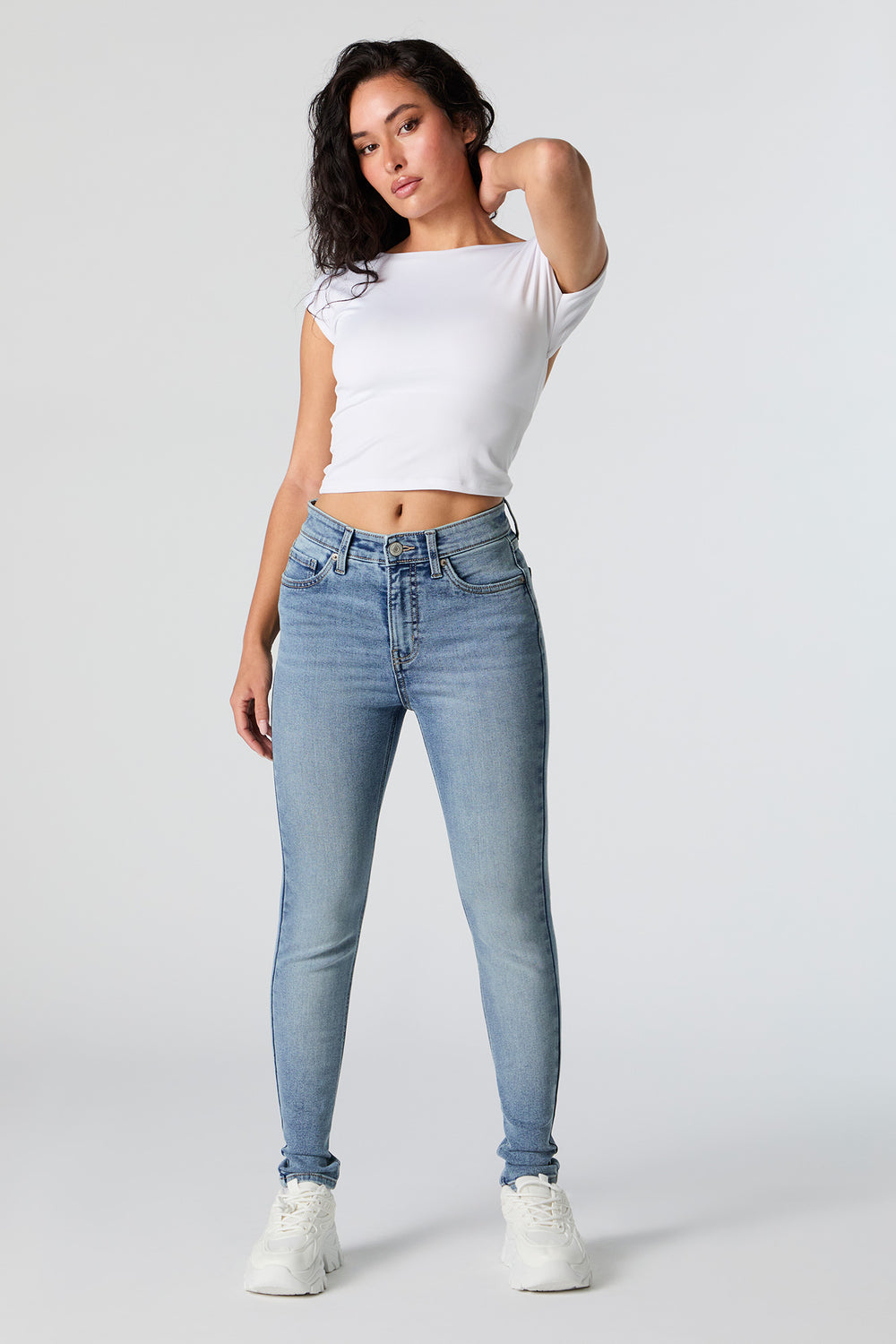 Medium Wash High Rise Skinny Jean Medium Wash High Rise Skinny Jean 1