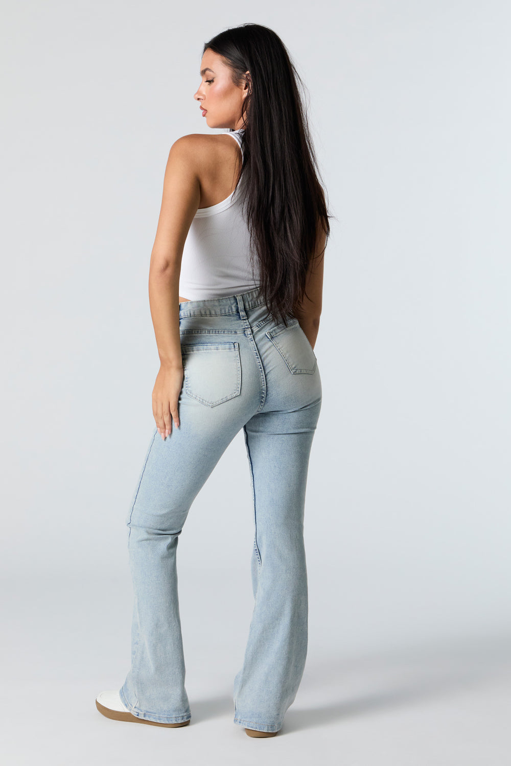 Vintage Light Wash High Rise Flare Jean Vintage Light Wash High Rise Flare Jean 3