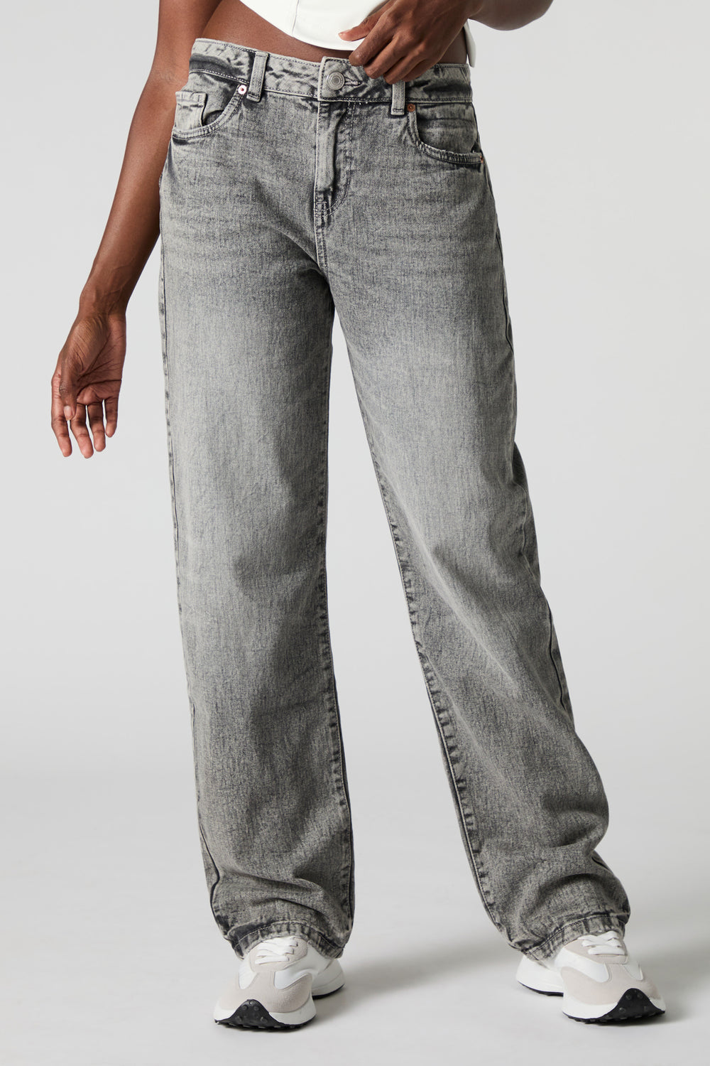 Grey Wash Slouchy Straight Leg Jean Grey Wash Slouchy Straight Leg Jean 2