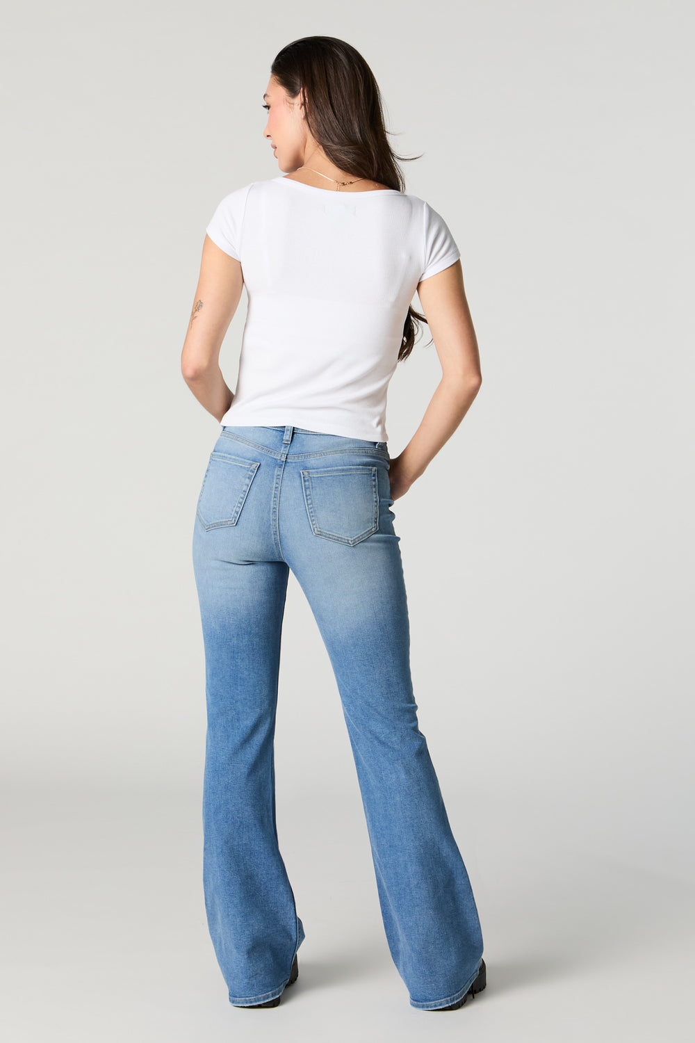 Austin Medium Vintage Wash High-Rise Flare Jean Austin Medium Vintage Wash High-Rise Flare Jean 3