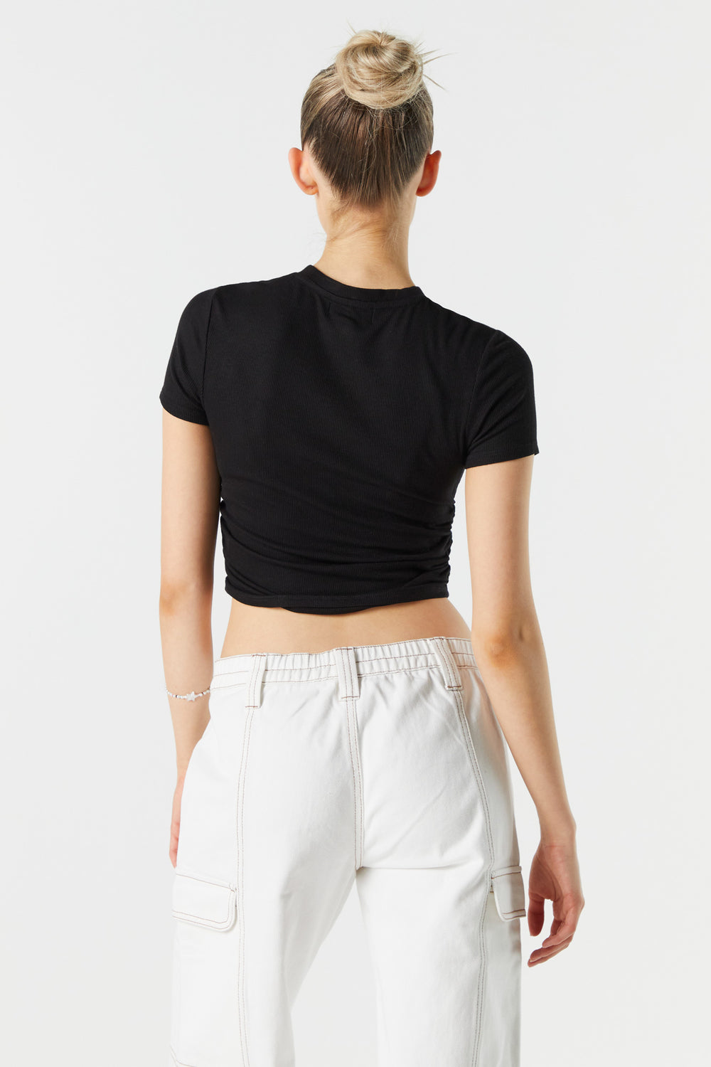 Ribbed Side Cinched Crop Top Ribbed Side Cinched Crop Top 5