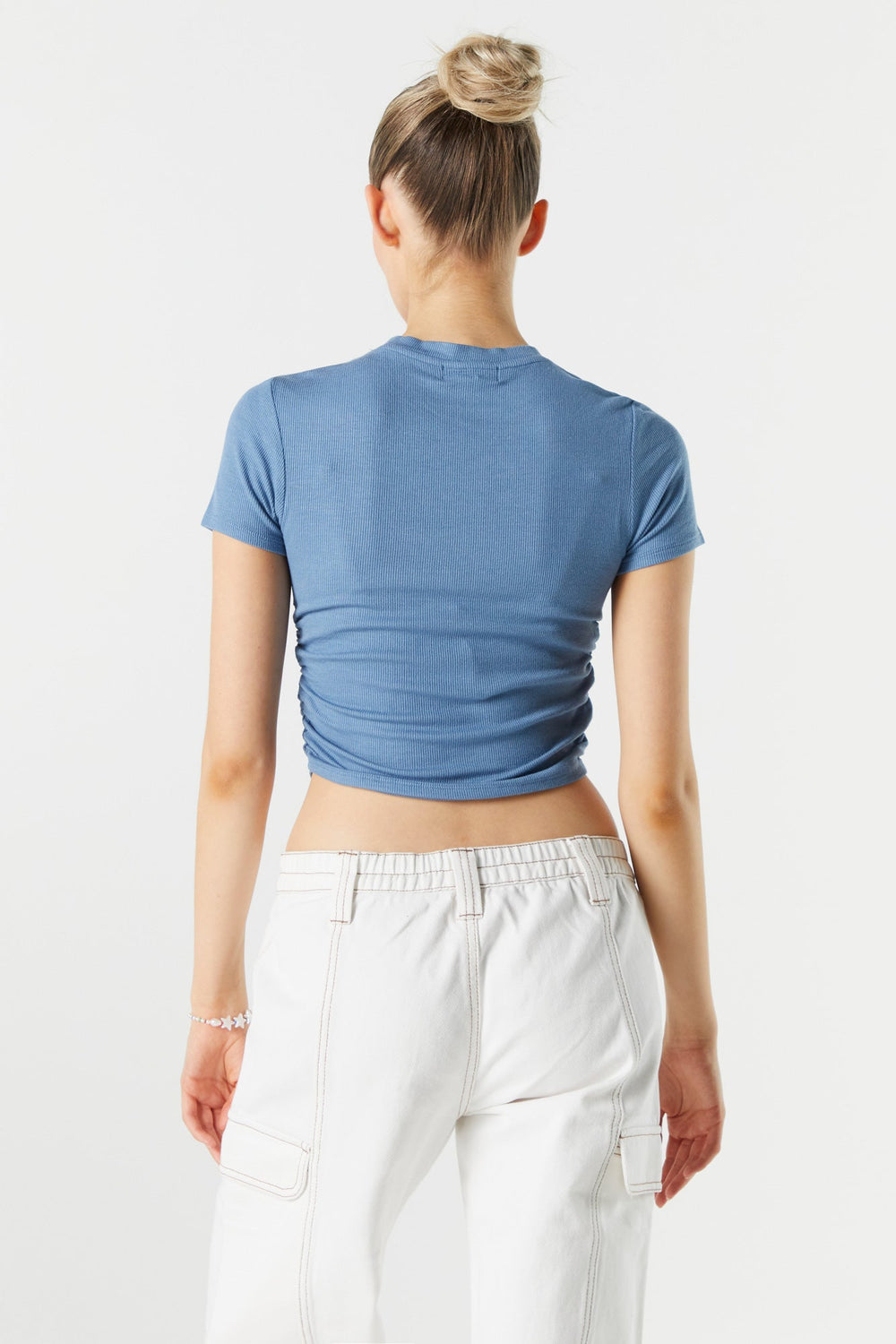 Side Cinched Ribbed Crop Top Side Cinched Ribbed Crop Top 5