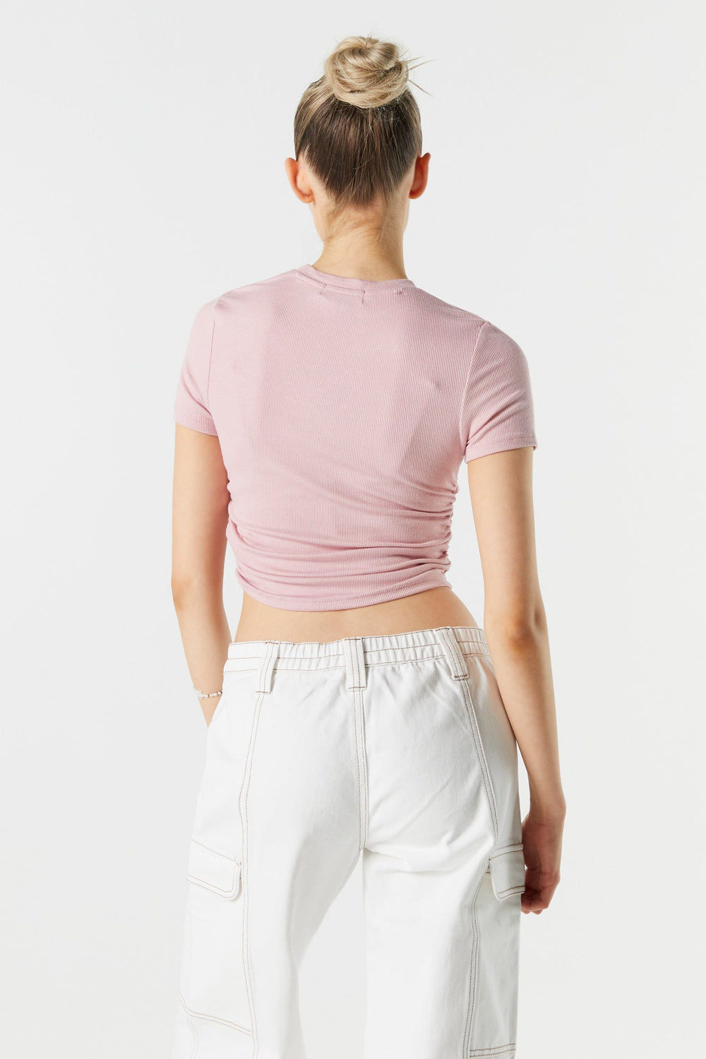Side Cinched Ribbed Crop Top Side Cinched Ribbed Crop Top 8