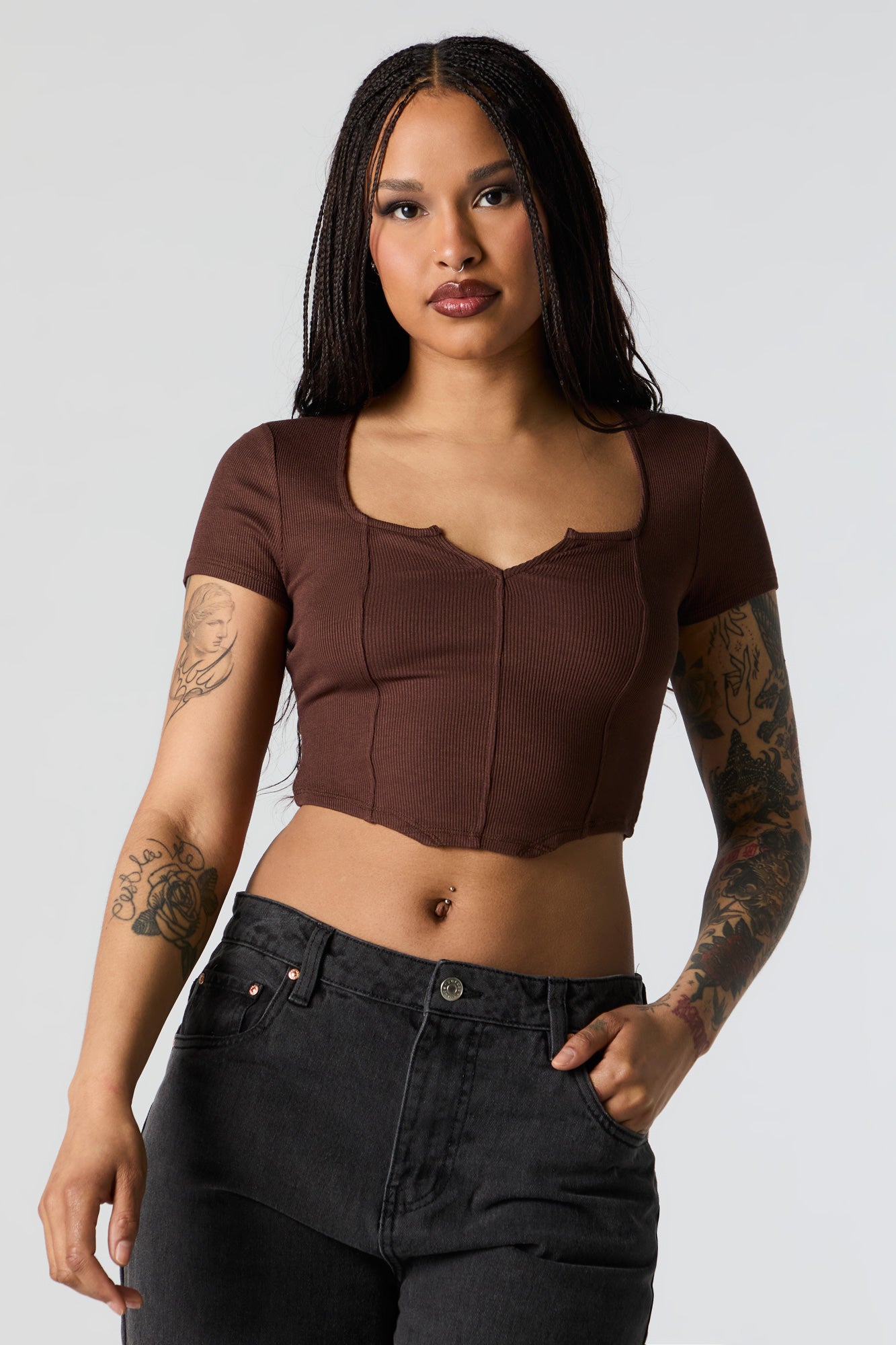 【KOOLOSET】Premium Crop Pigment Short Sleeve Premium Crop Pigment Short Sleeve (3color) - kooloset