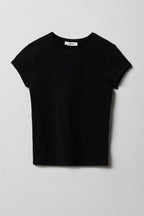 Ribbed Crewneck T-Shirt