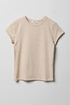 Ribbed Crewneck T-Shirt