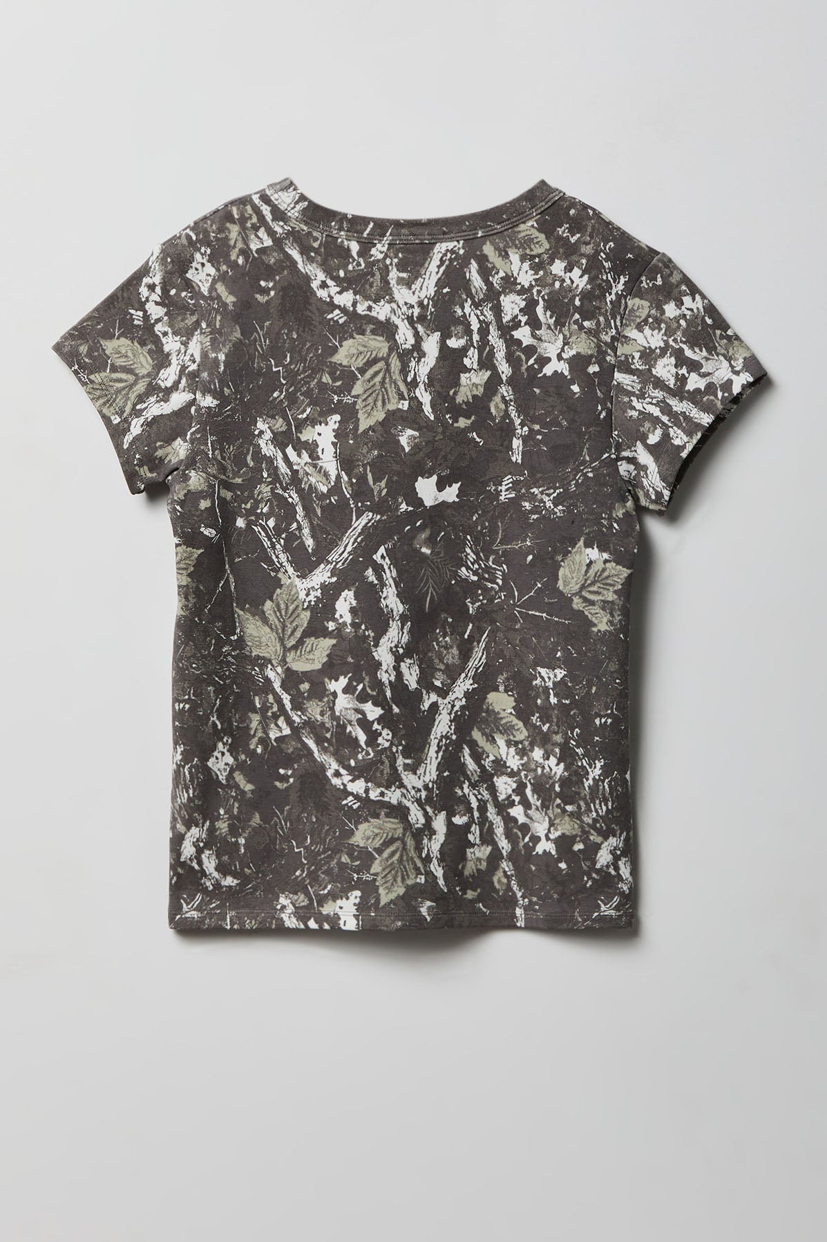 Alt View 2. Ribbed Crewneck T-Shirt - Camouflage