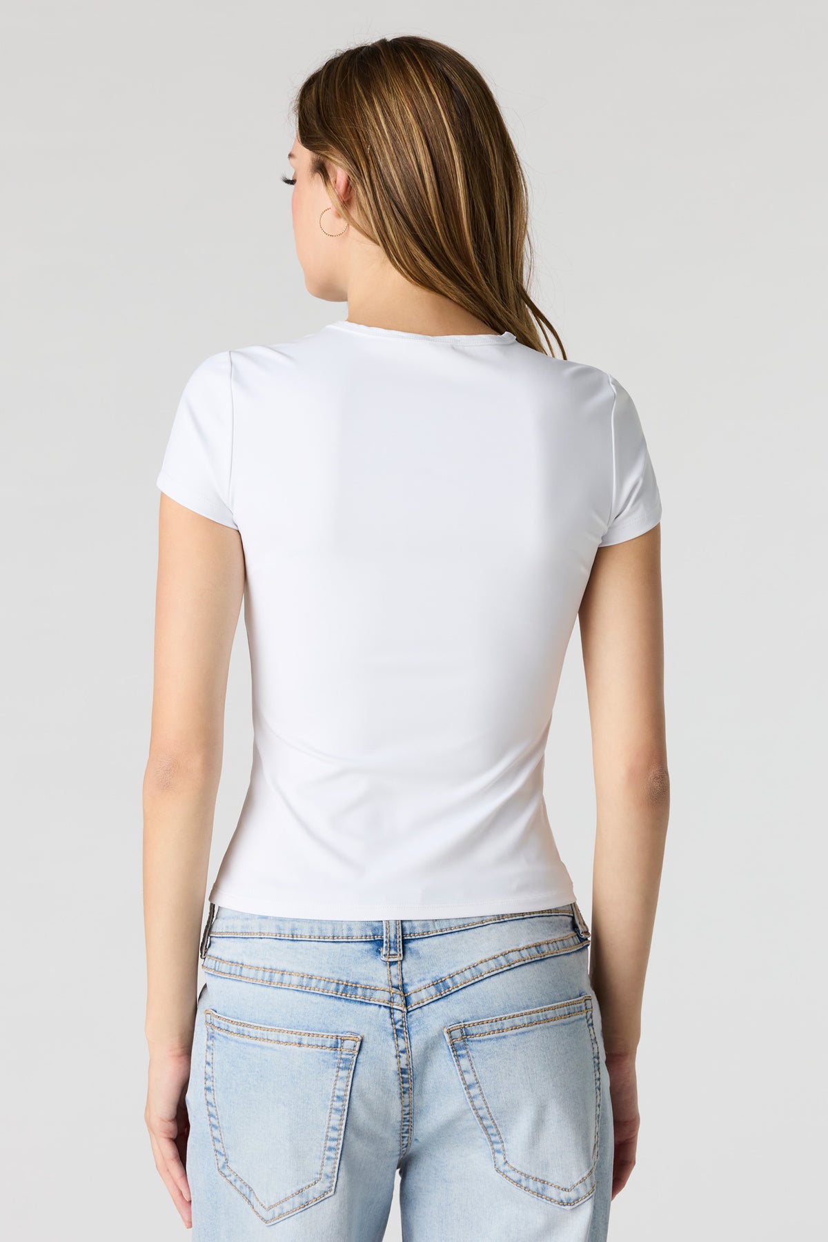 Alt View 2. Luxe Heavy Contour T-Shirt - White