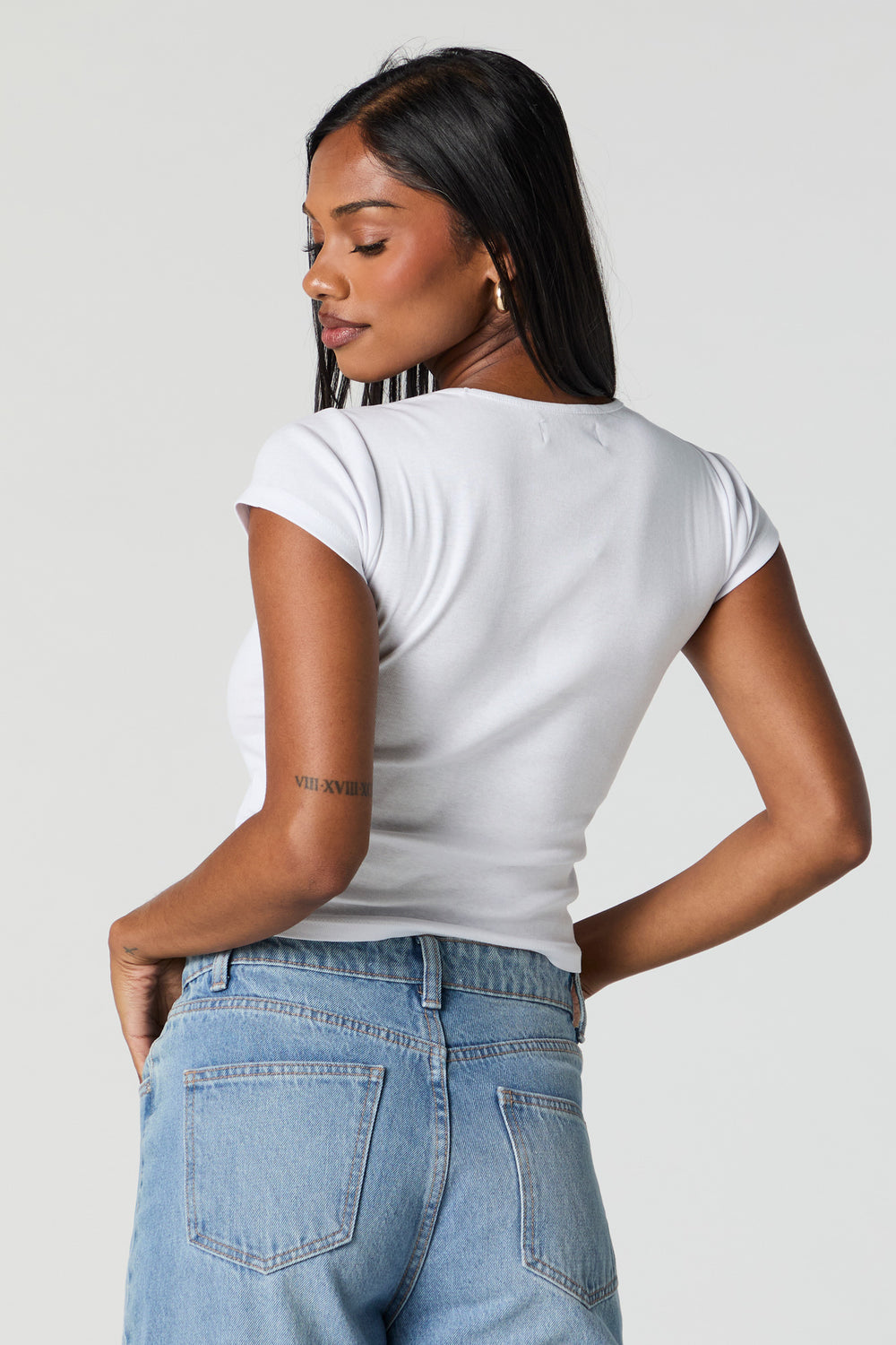 Ribbed Cinched Sweetheart T-Shirt Ribbed Cinched Sweetheart T-Shirt 11