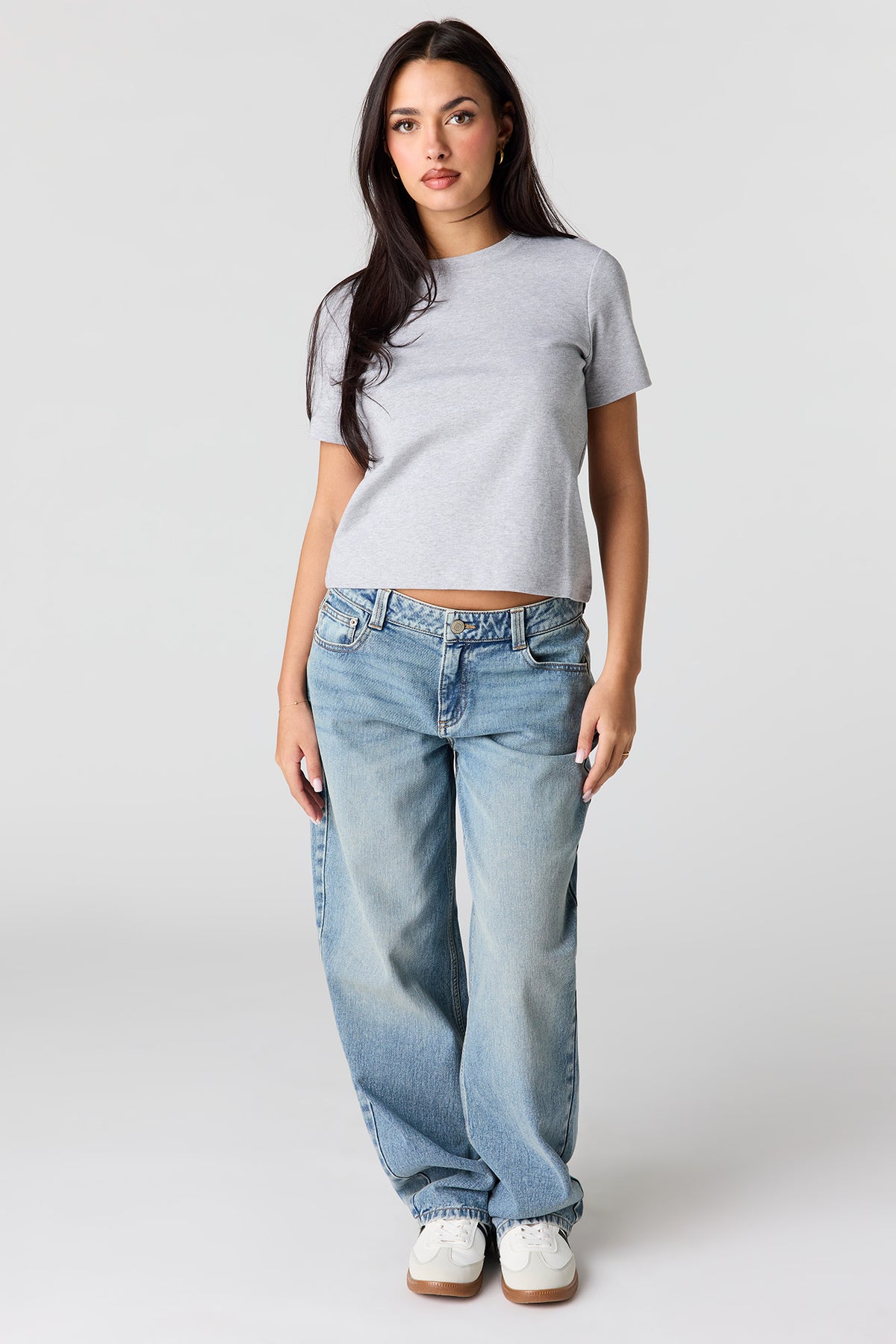 Alt View 3. Luxe Heavy Cotton T-Shirt - Heather Grey