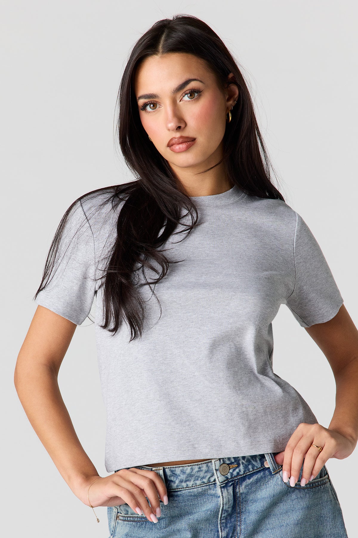 Luxe Heavy Cotton T-Shirt - Heather Grey