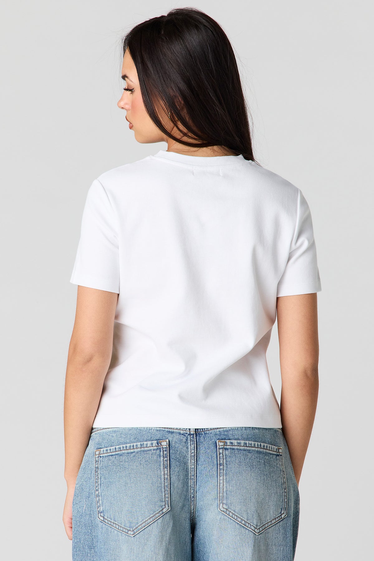 Alt View 2. Luxe Heavy Cotton T-Shirt - White