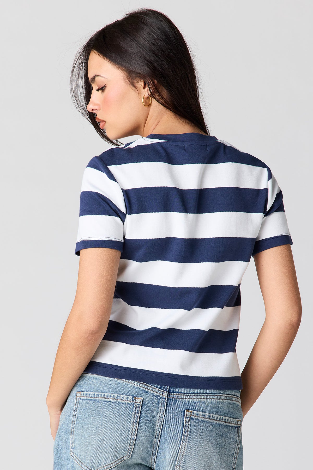 Alt View 2. Luxe Heavy Cotton T-Shirt - Midnight Blue