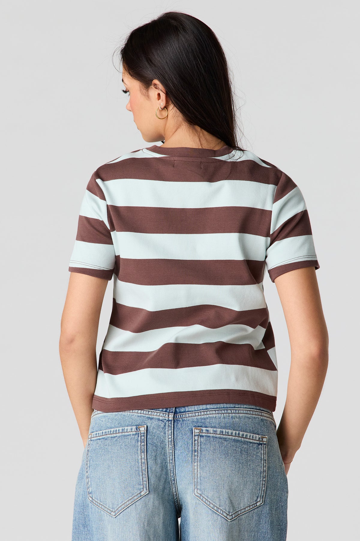 Alt View 2. Luxe Heavy Cotton T-Shirt - Pacific Blue