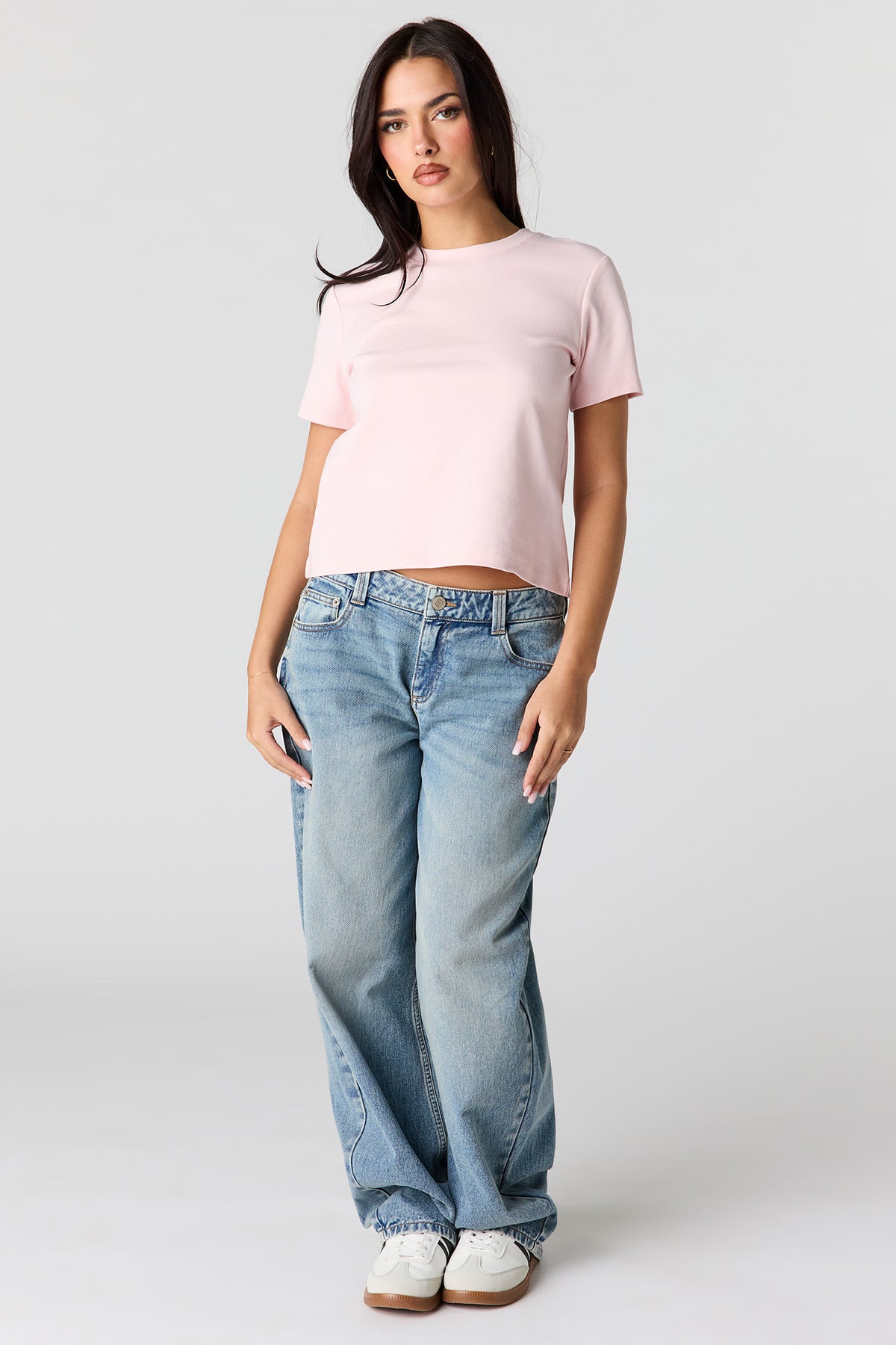 Alt View 3. Luxe Heavy Cotton T-Shirt - Light Pink